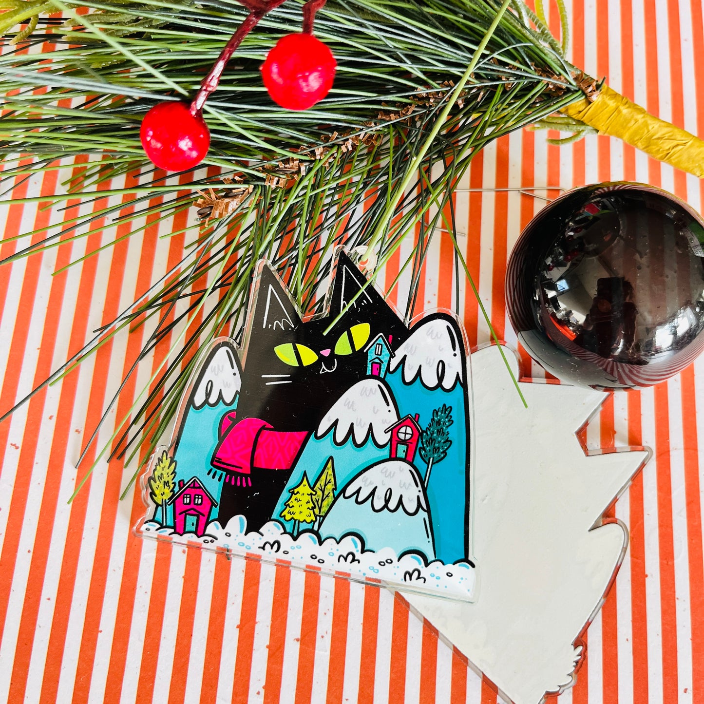 Yule Cat Holiday Ornament