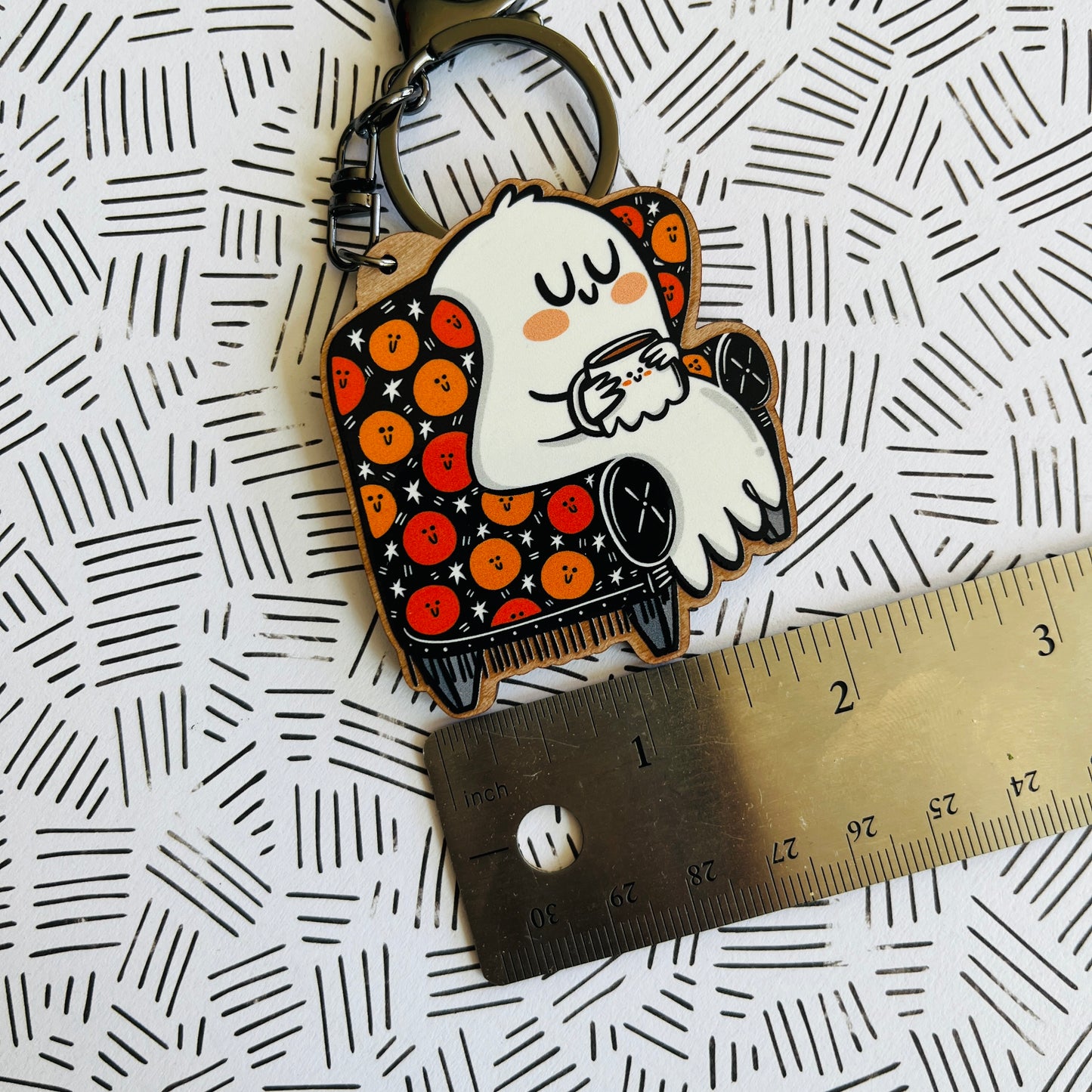 Jumbo Happy Little Soul Wooden Keychain