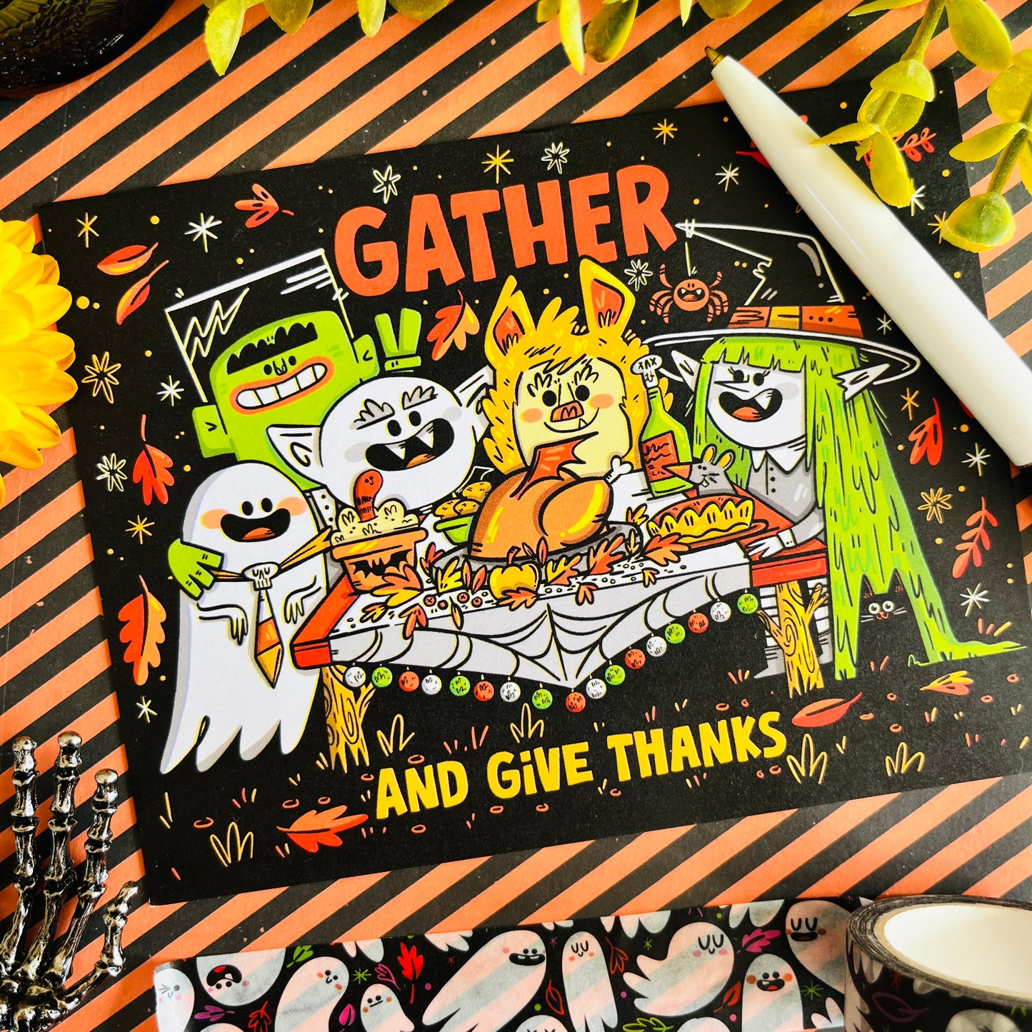 Give Thanks ( Creepsgiving ) Postcard Set