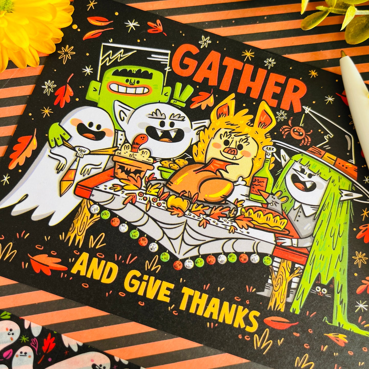 Give Thanks ( Creepsgiving ) Postcard Set