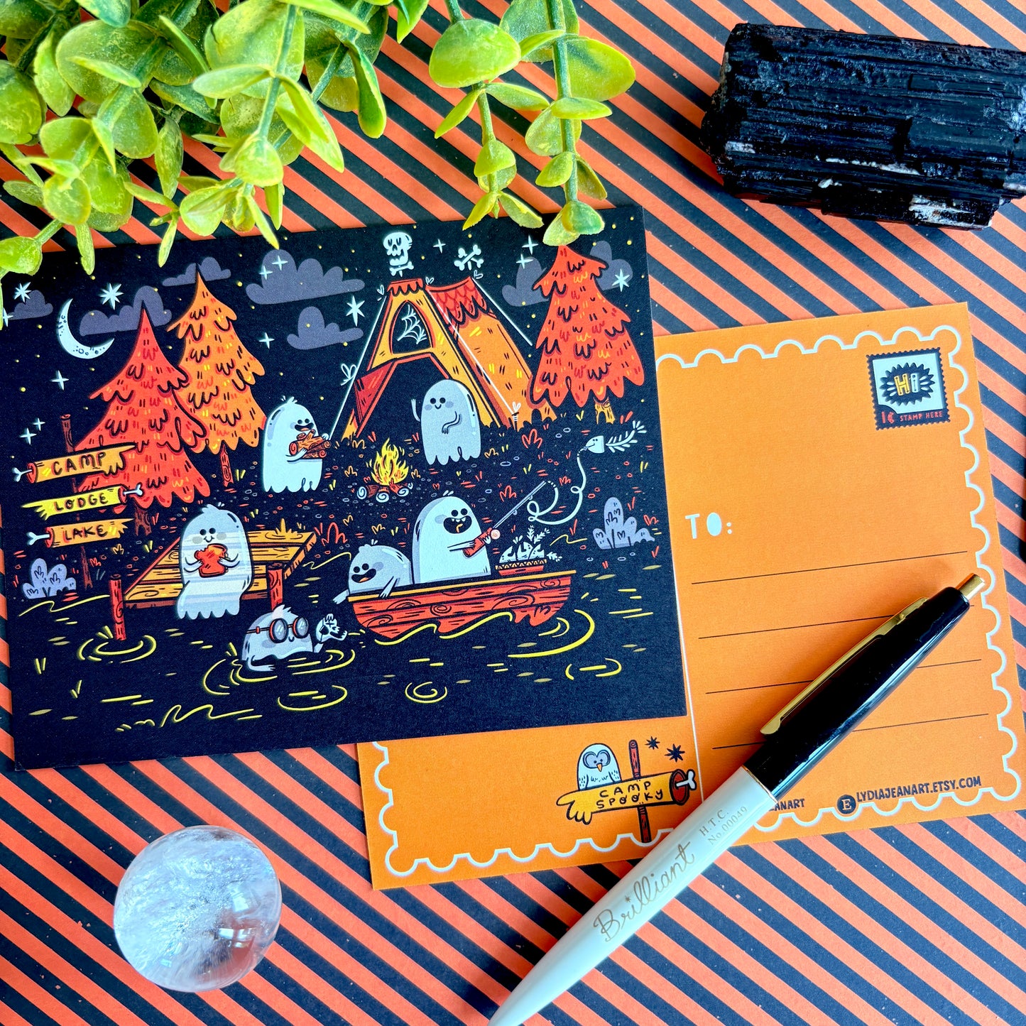 Spooky Summer Camp Postcard Set