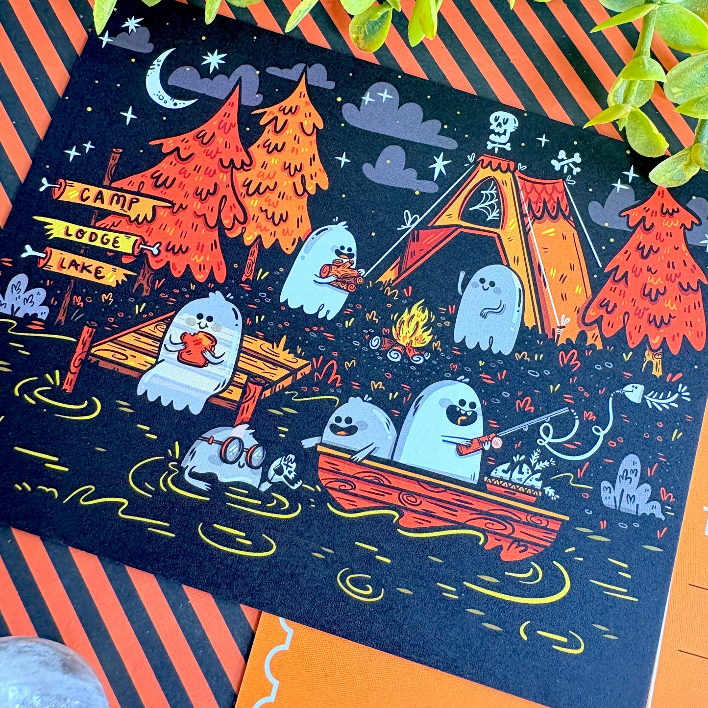 Spooky Summer Camp Postcard Set