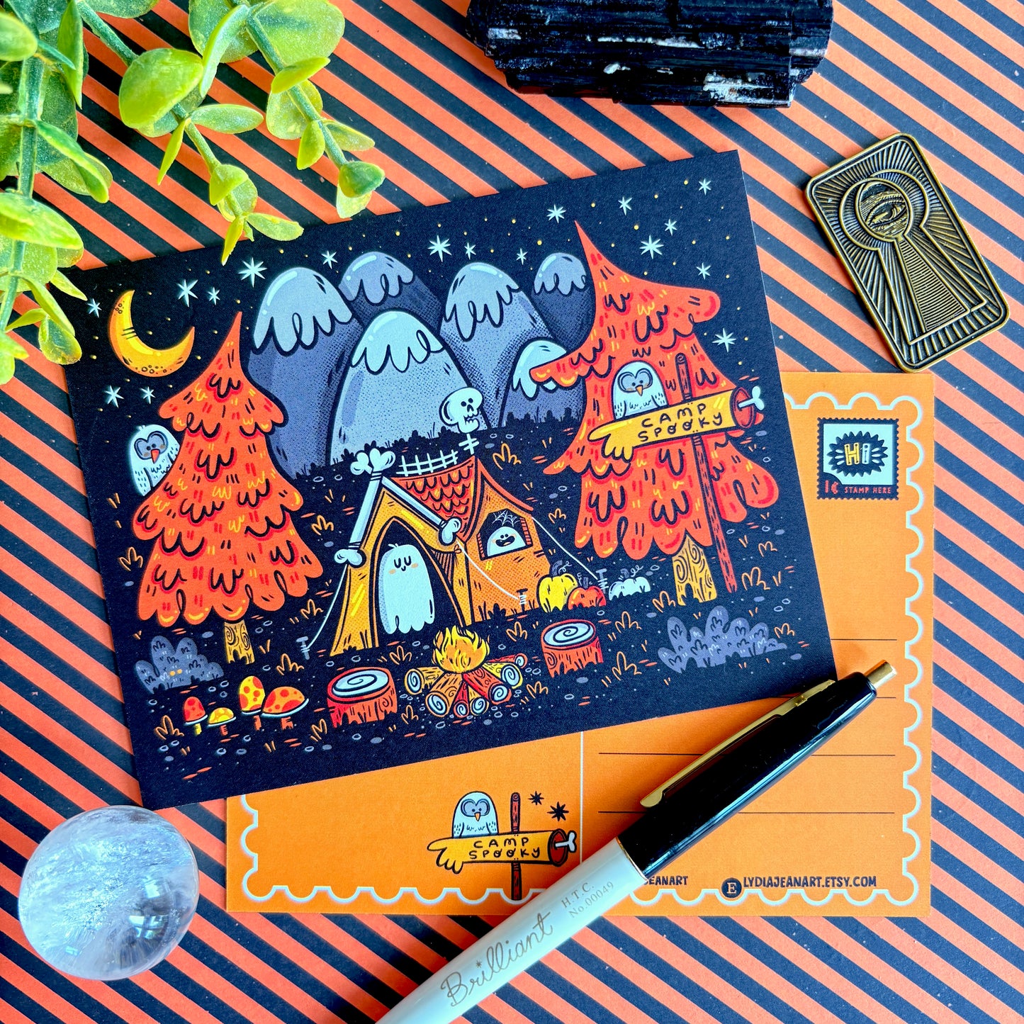 Spooky Summer Camp Postcard Set