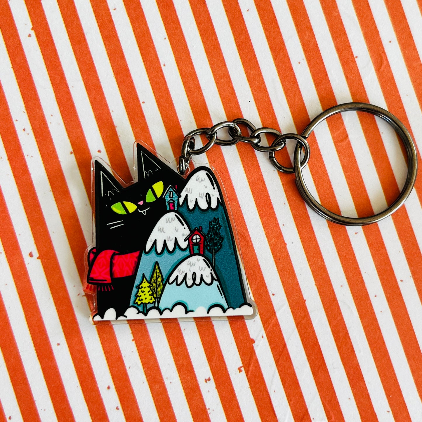 Yule Cat Keychain