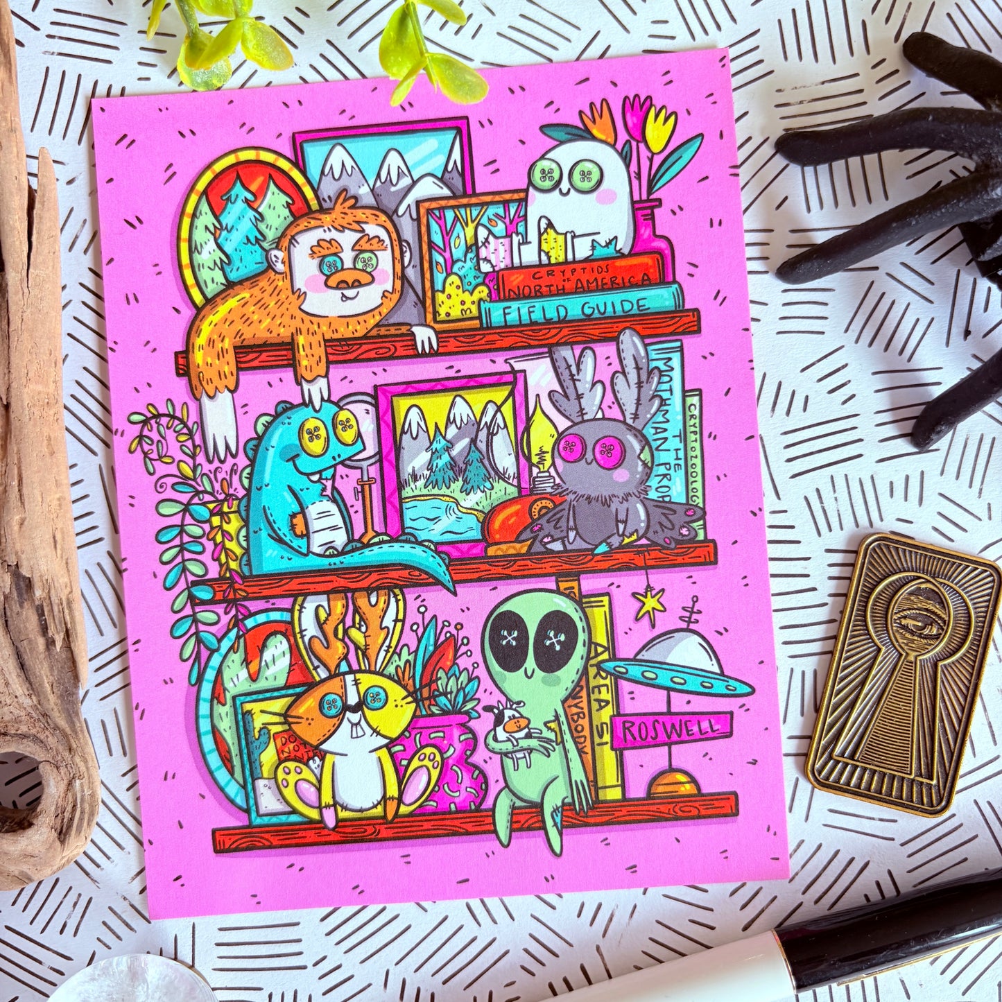 Plush Cryptids Postcard Set
