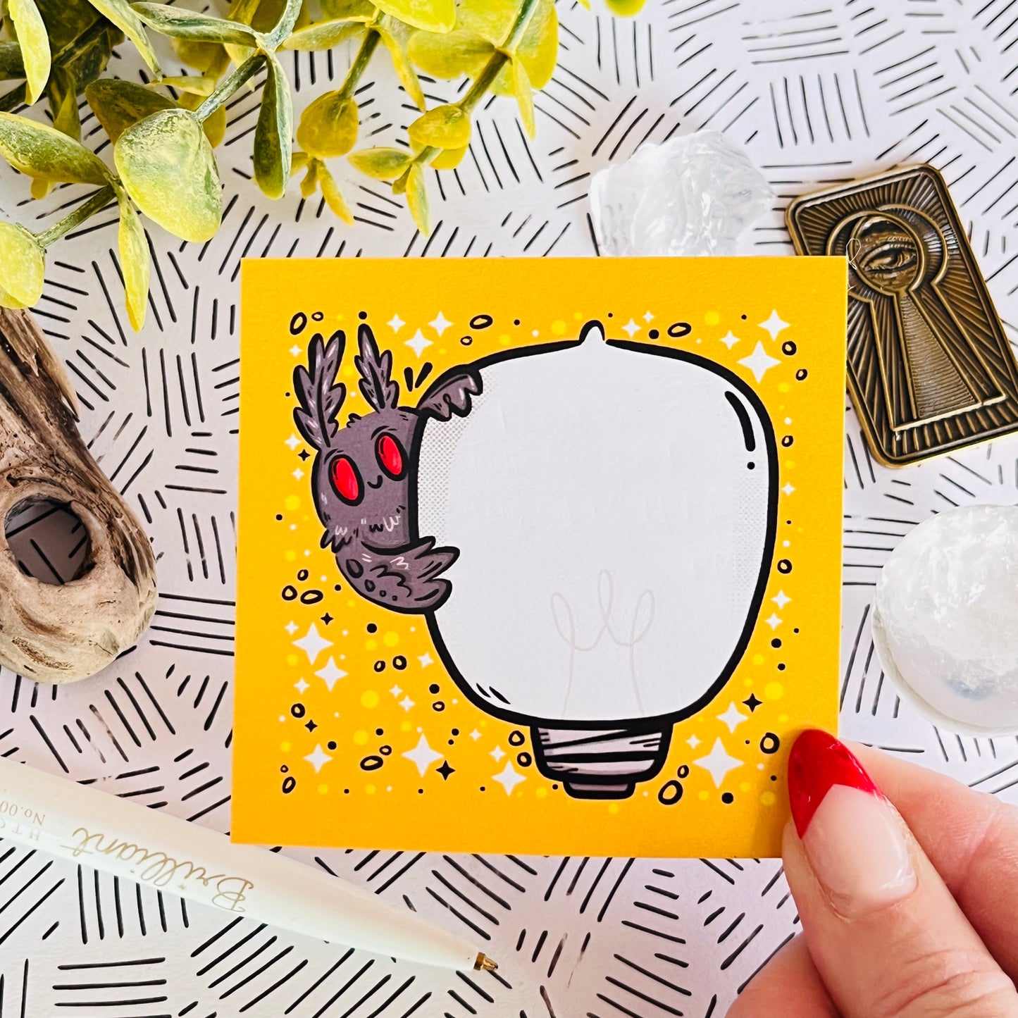 Mothman Bright Idea Post It Sticky Notes