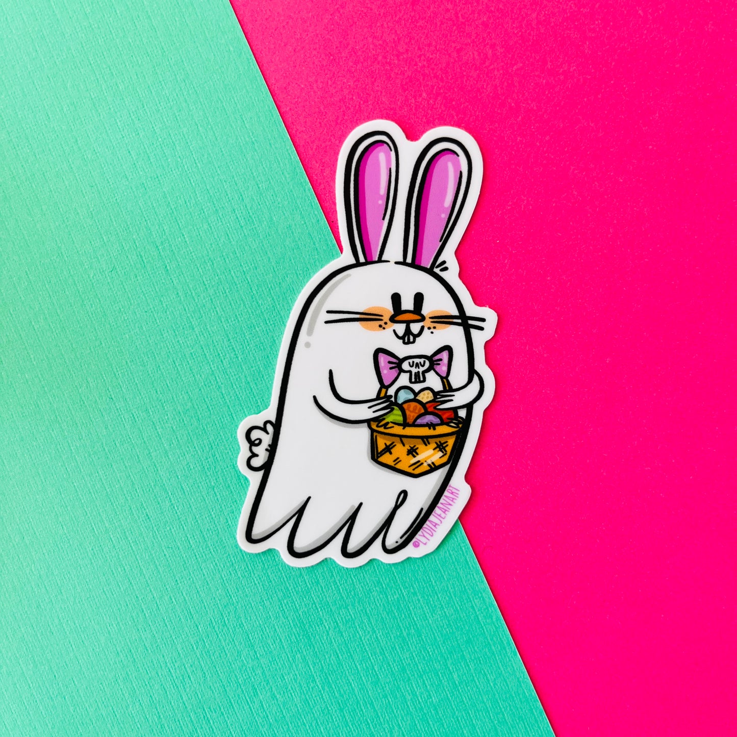 Spring O Ween Ghost Bunny Sticker