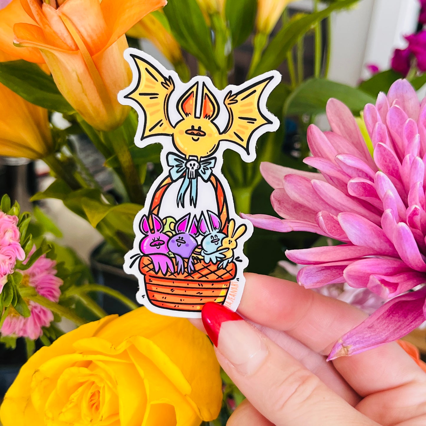 Spring O Ween Bat-Sket Sticker