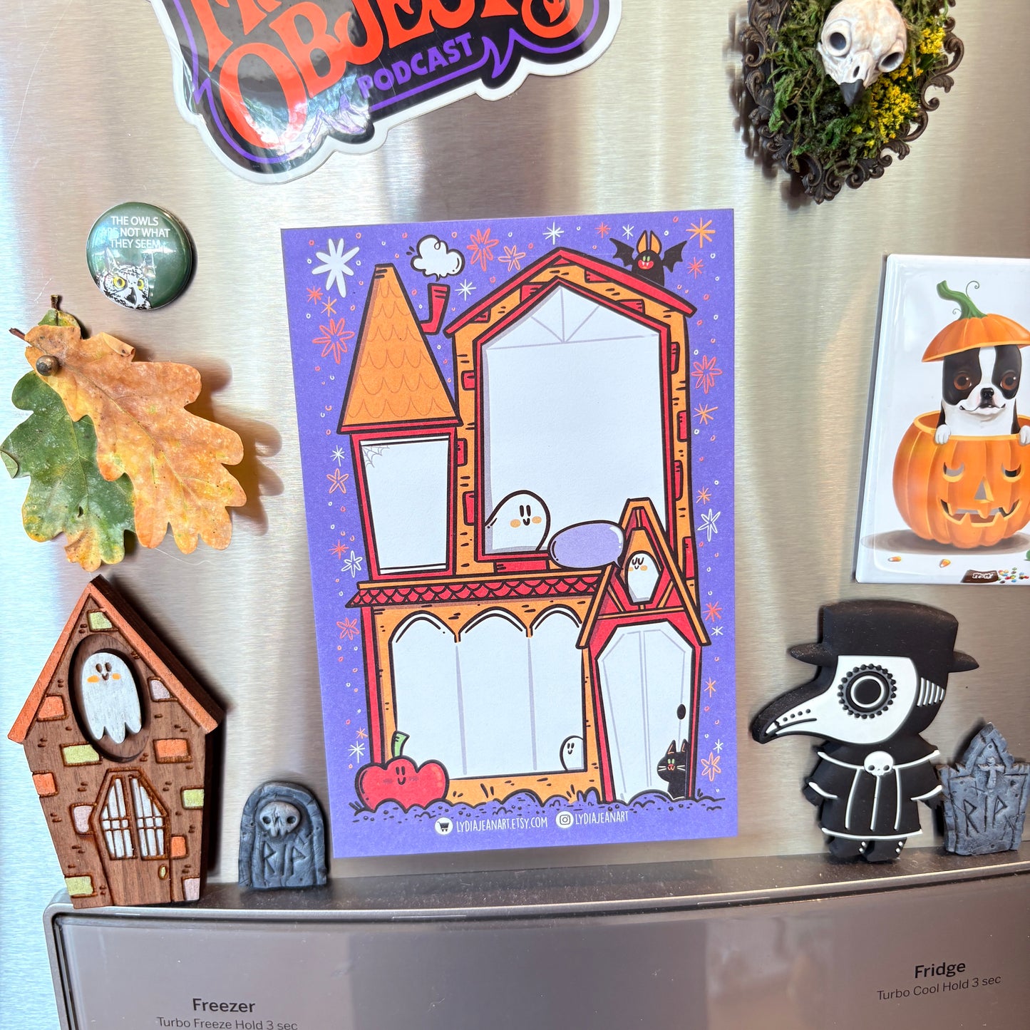 Haunted House Magnetic Notepad