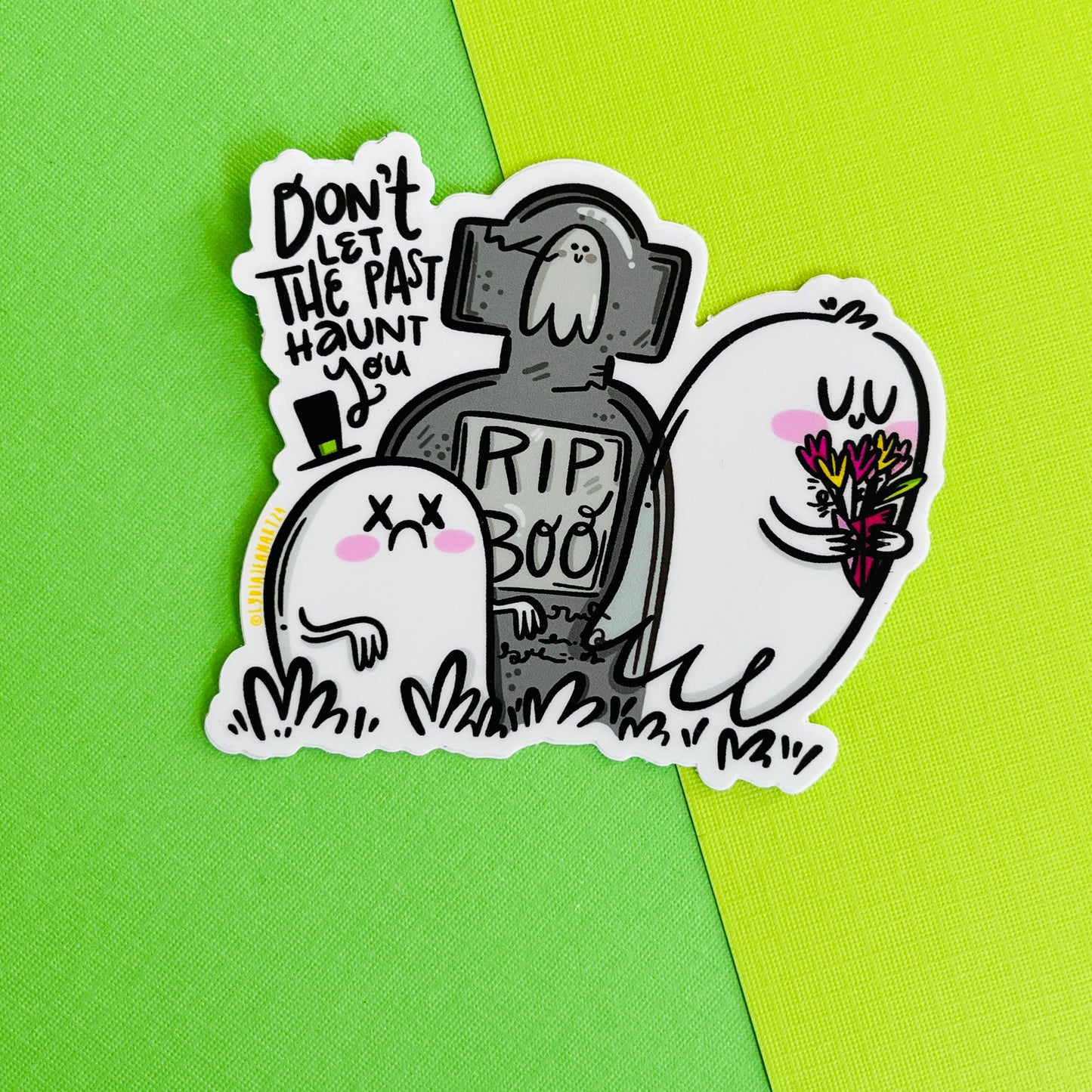 Don't Let the Past Haunt You Vinyl Sticker