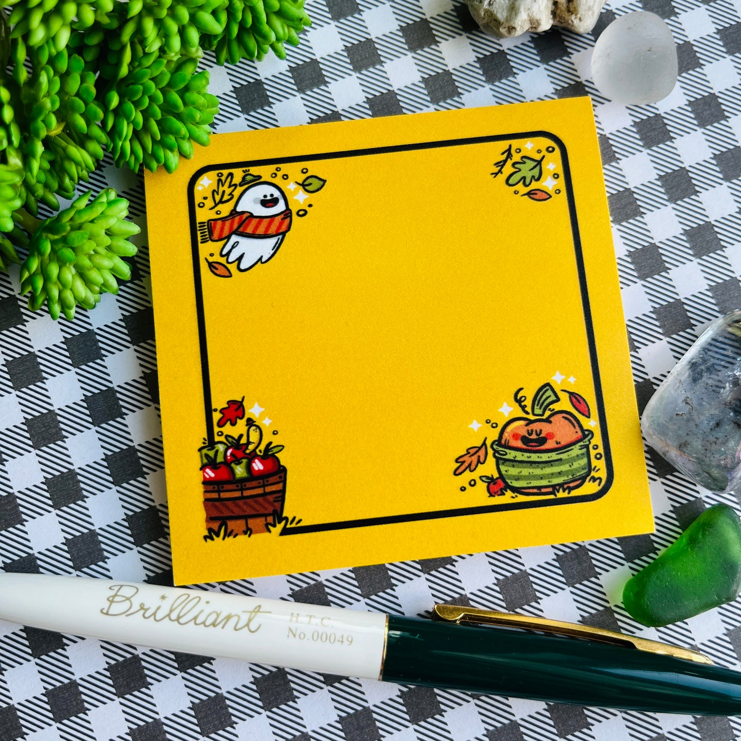 Fall Ghostie Post It Sticky Notes