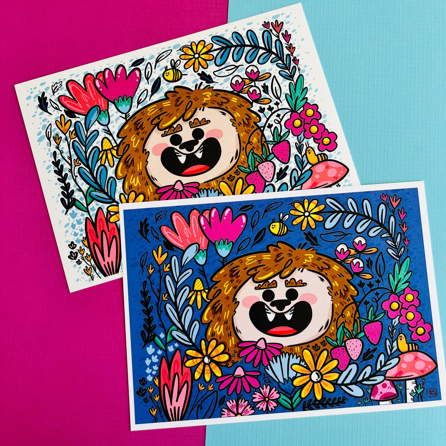 Springtime Bigfoot Art Print