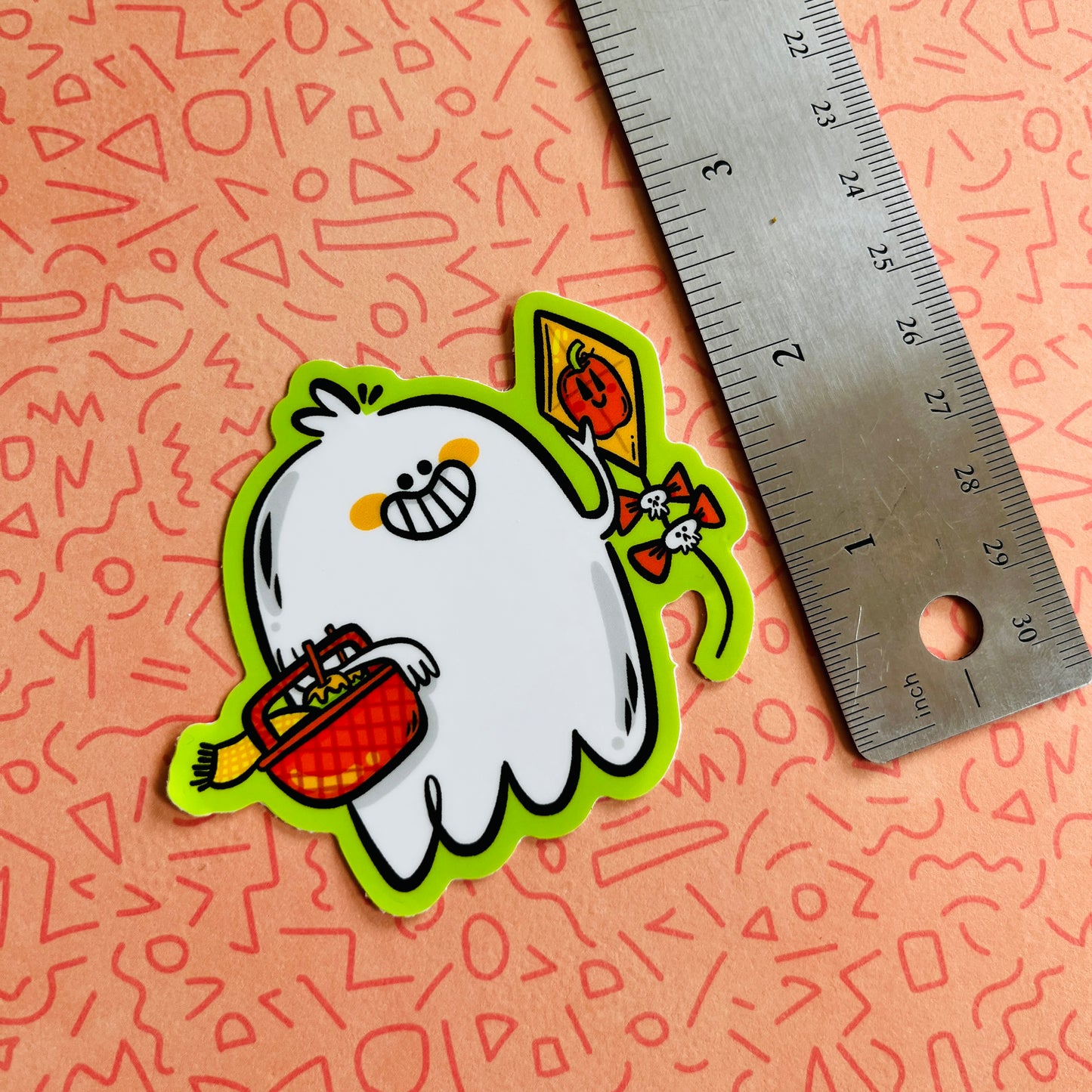 Hot Ghoul Summer Picnic Ghostie Vinyl Sticker