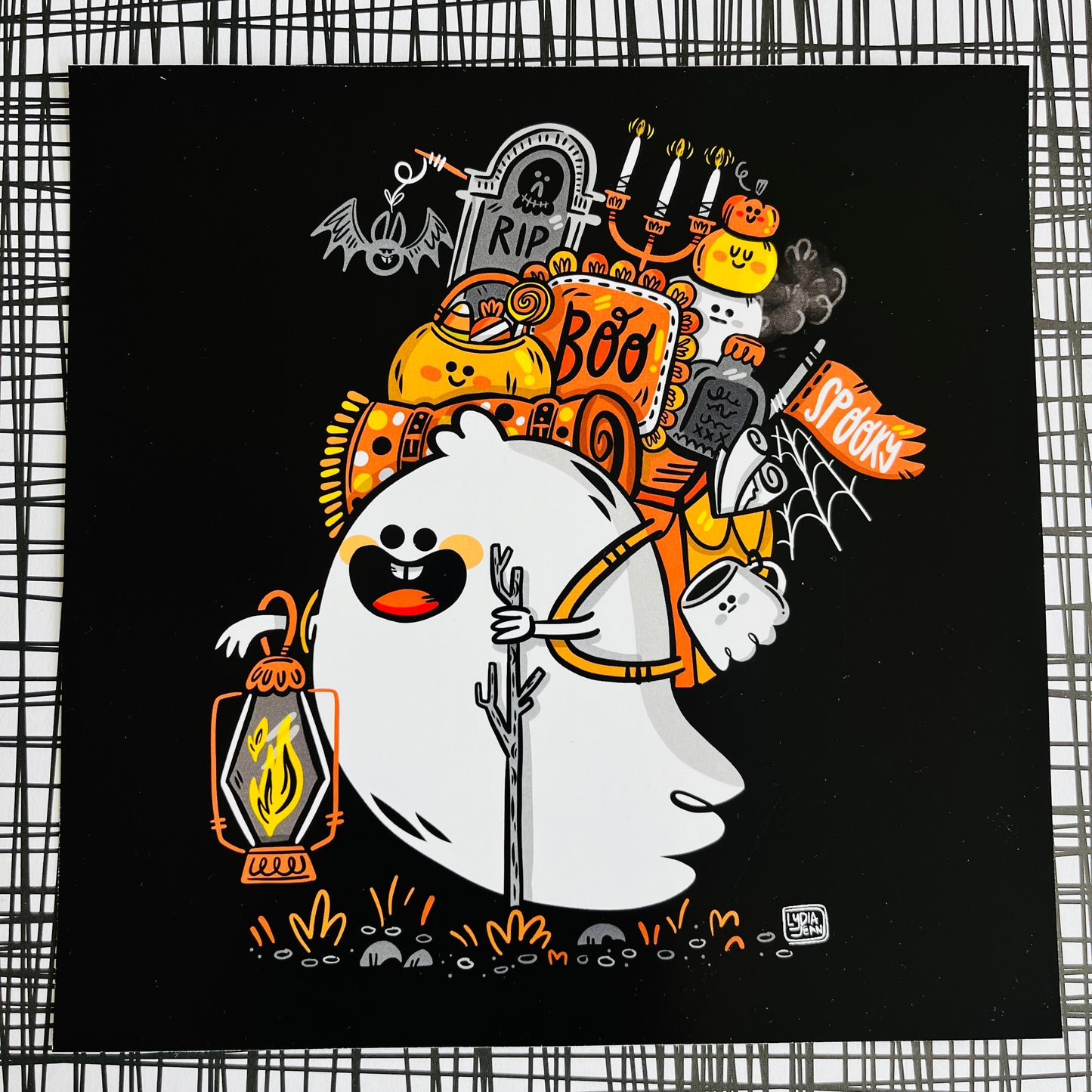 Adventure Ghostie Art Print