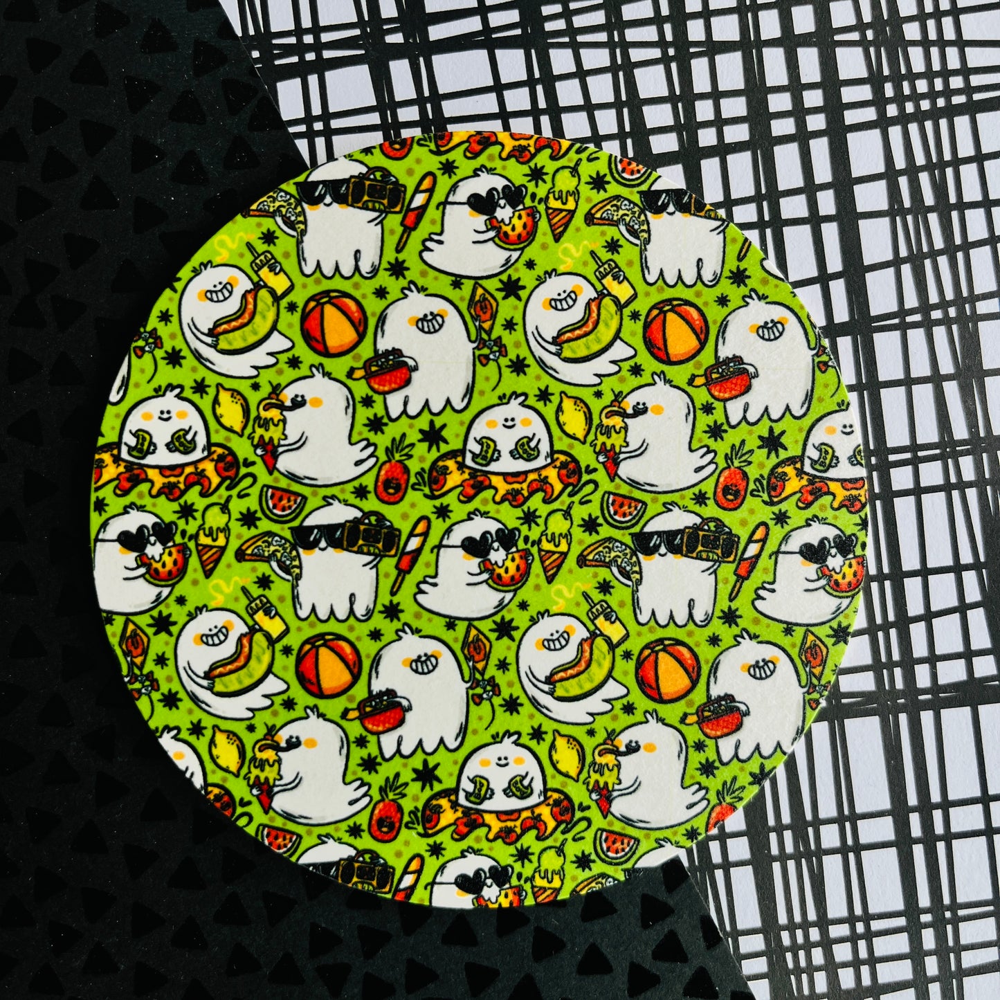 Hot Ghoul Summer Cardboard Coaster Set