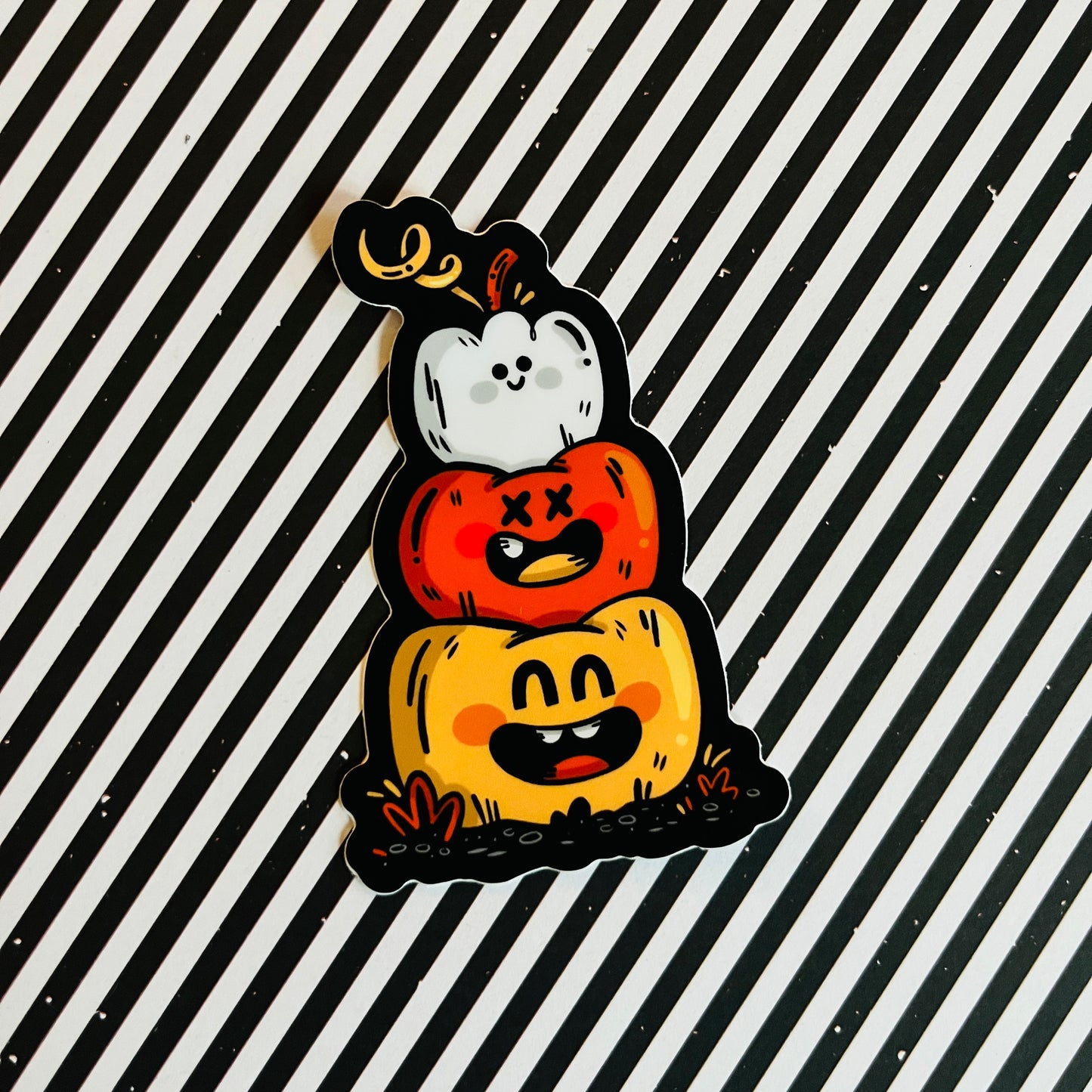 Pumpkin Stack Vinyl Sticker