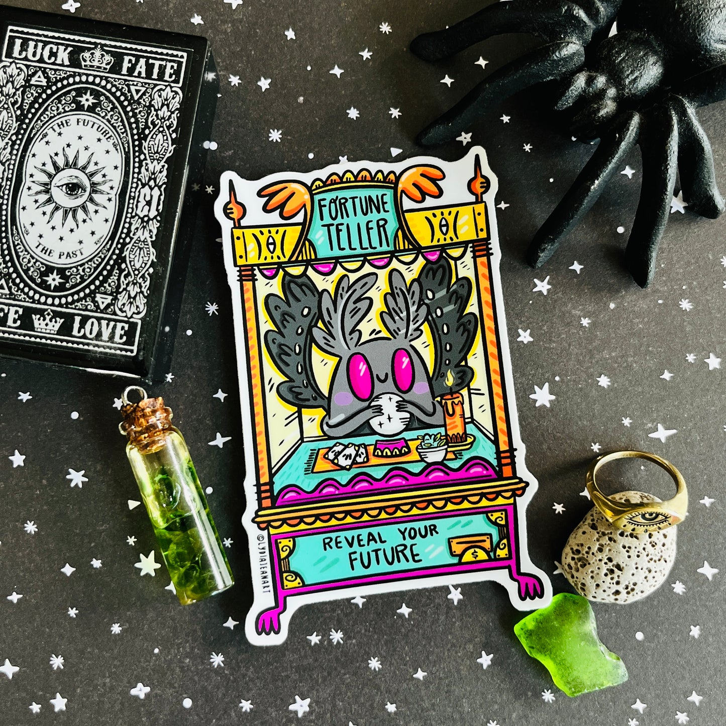 Mothman Fortune Teller Vinyl Sticker