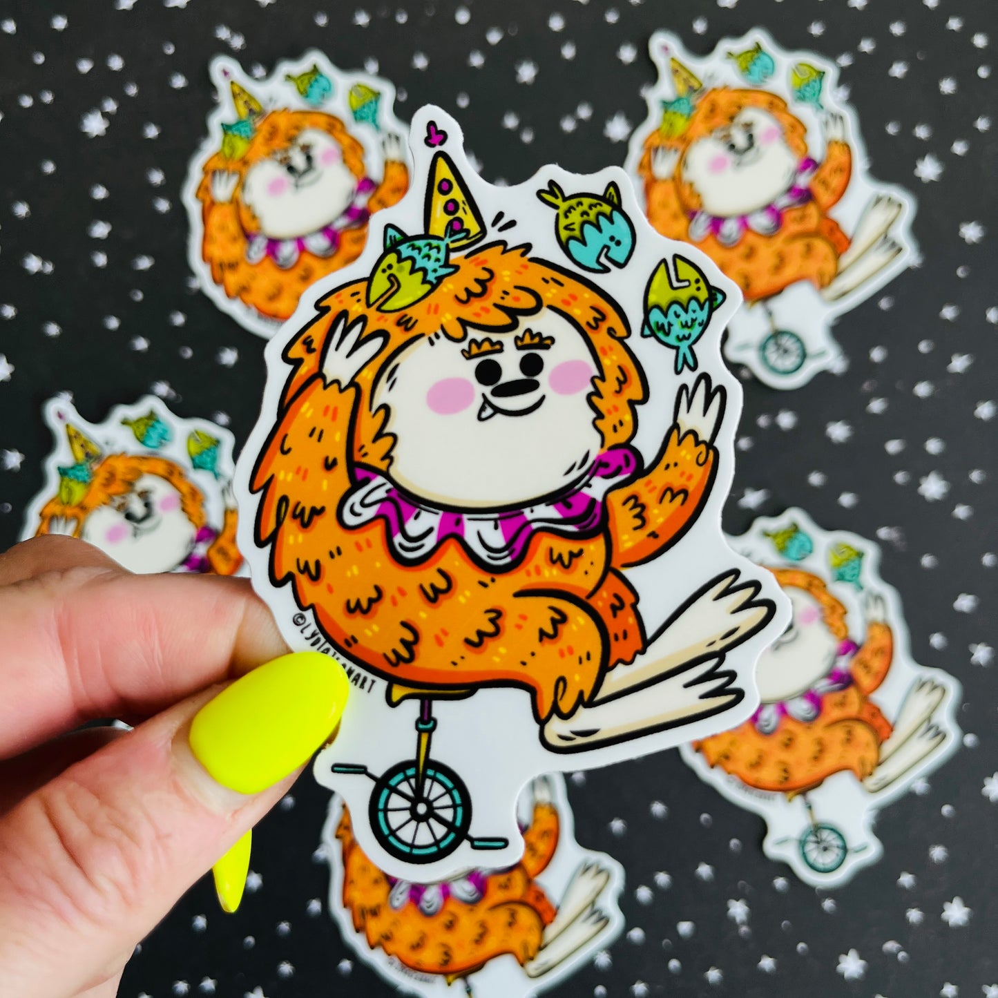 Bigfoot Clown Vinyl Sticker
