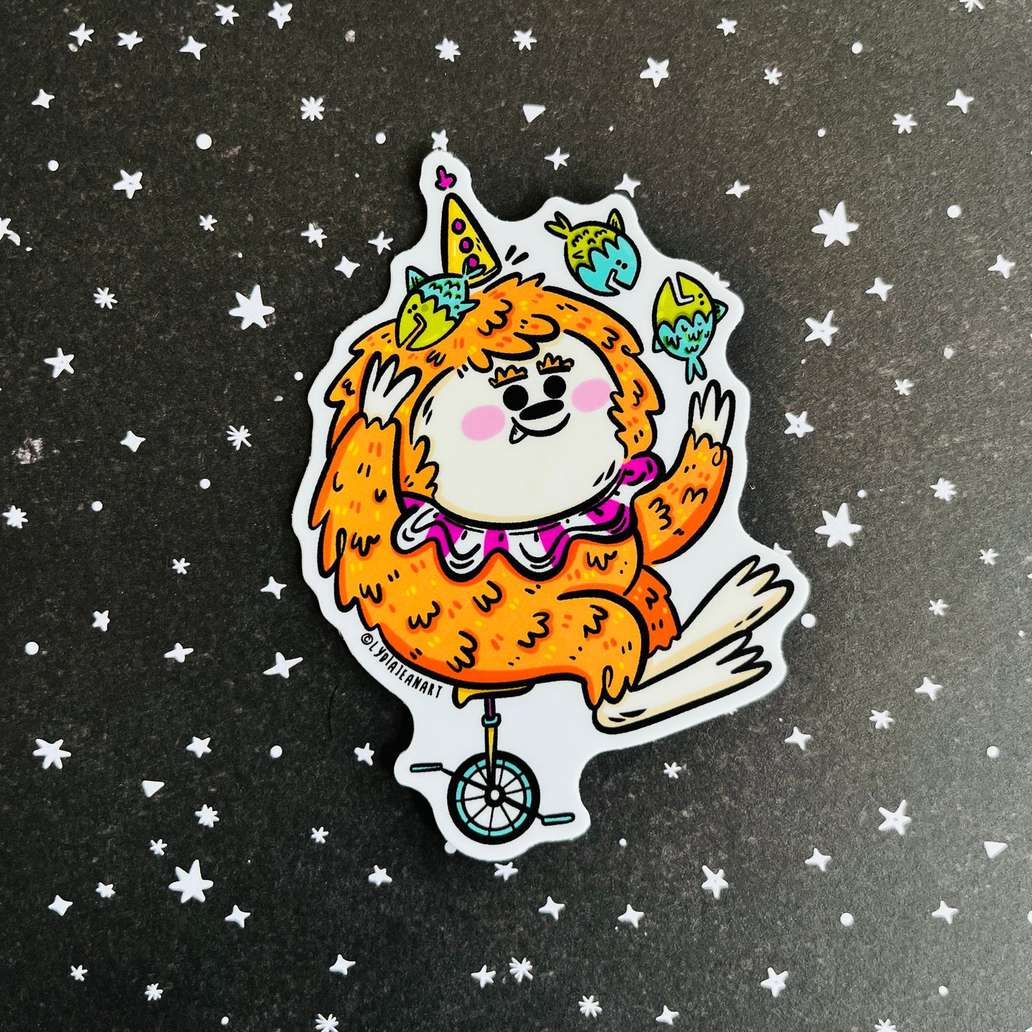 Bigfoot Clown Vinyl Sticker