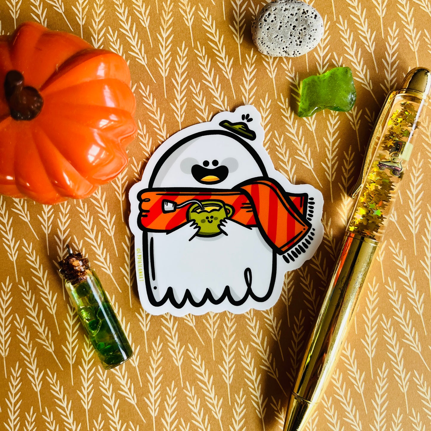 Cozy Ghostie Vinyl Sticker