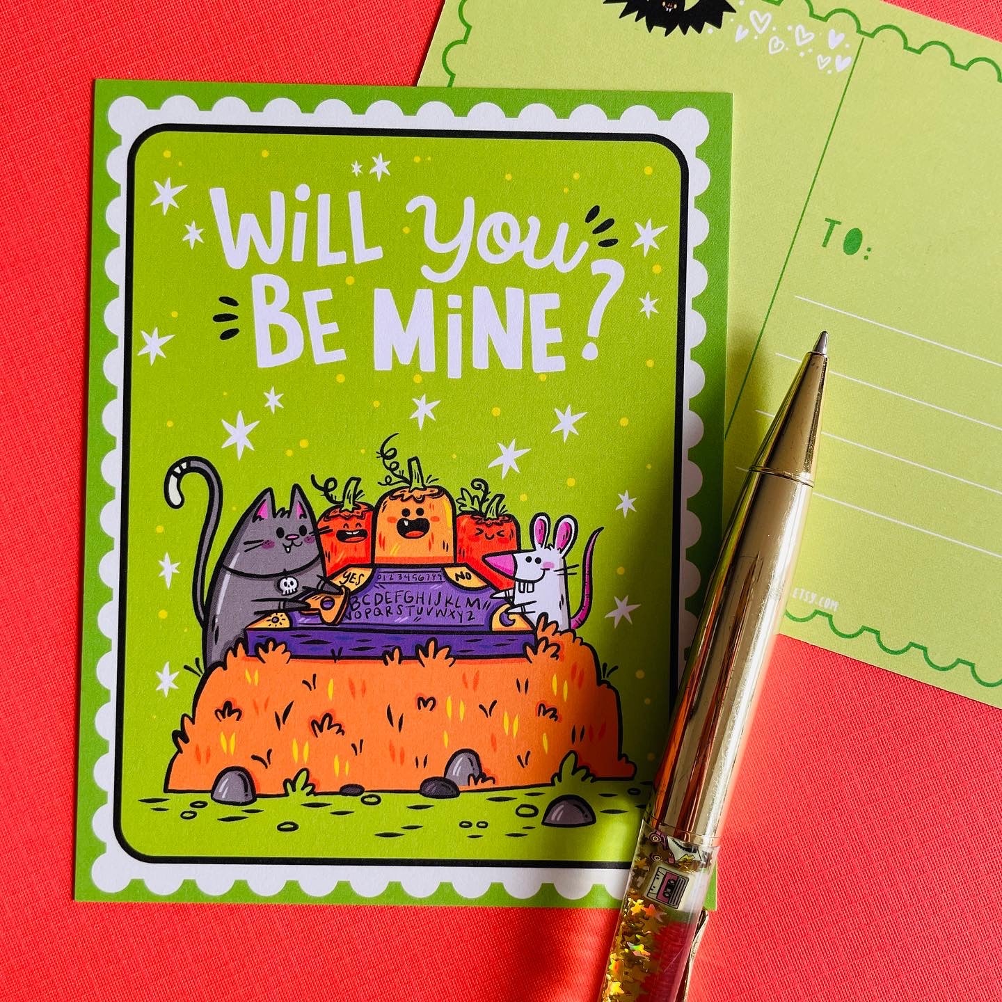 Spooky Valentine's Postcard Set