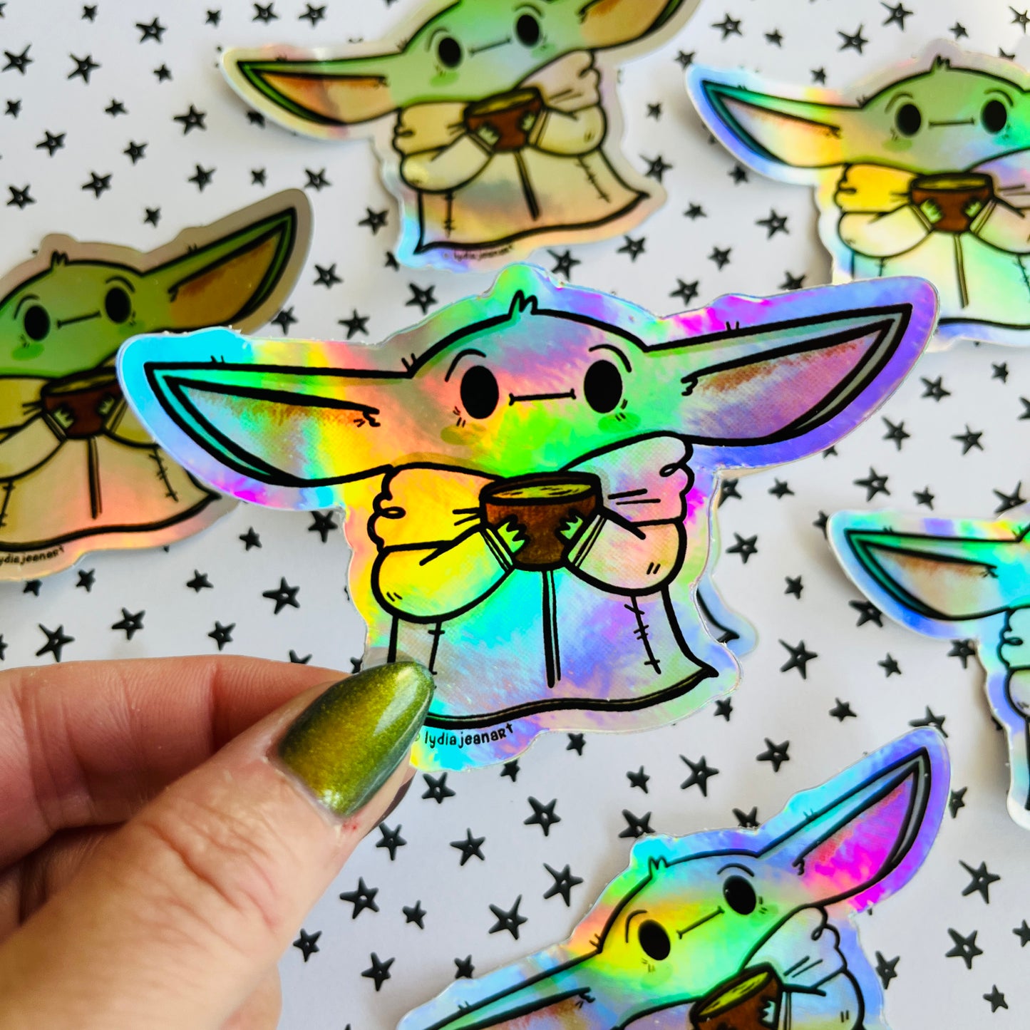 Holographic Space Gremlin Vinyl Sticker