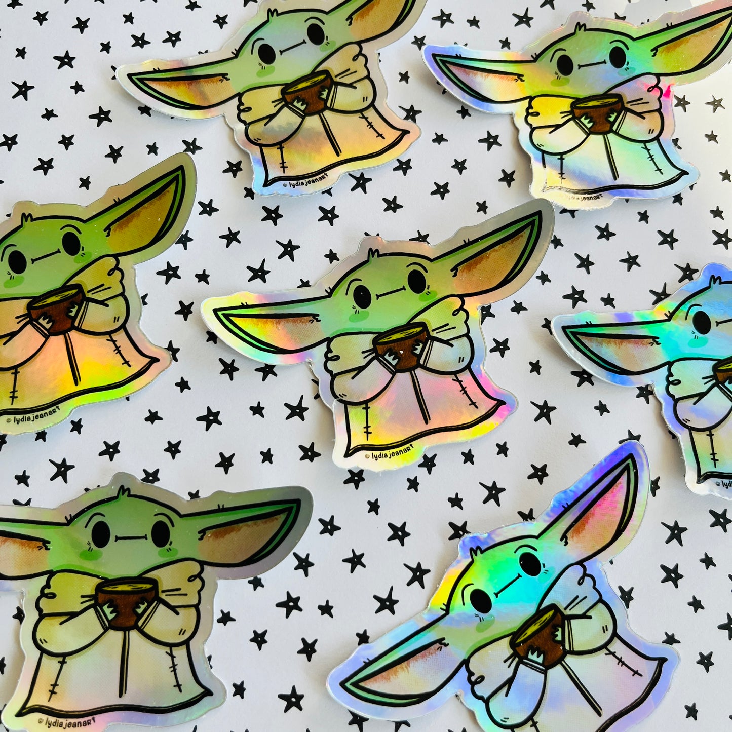 Holographic Space Gremlin Vinyl Sticker