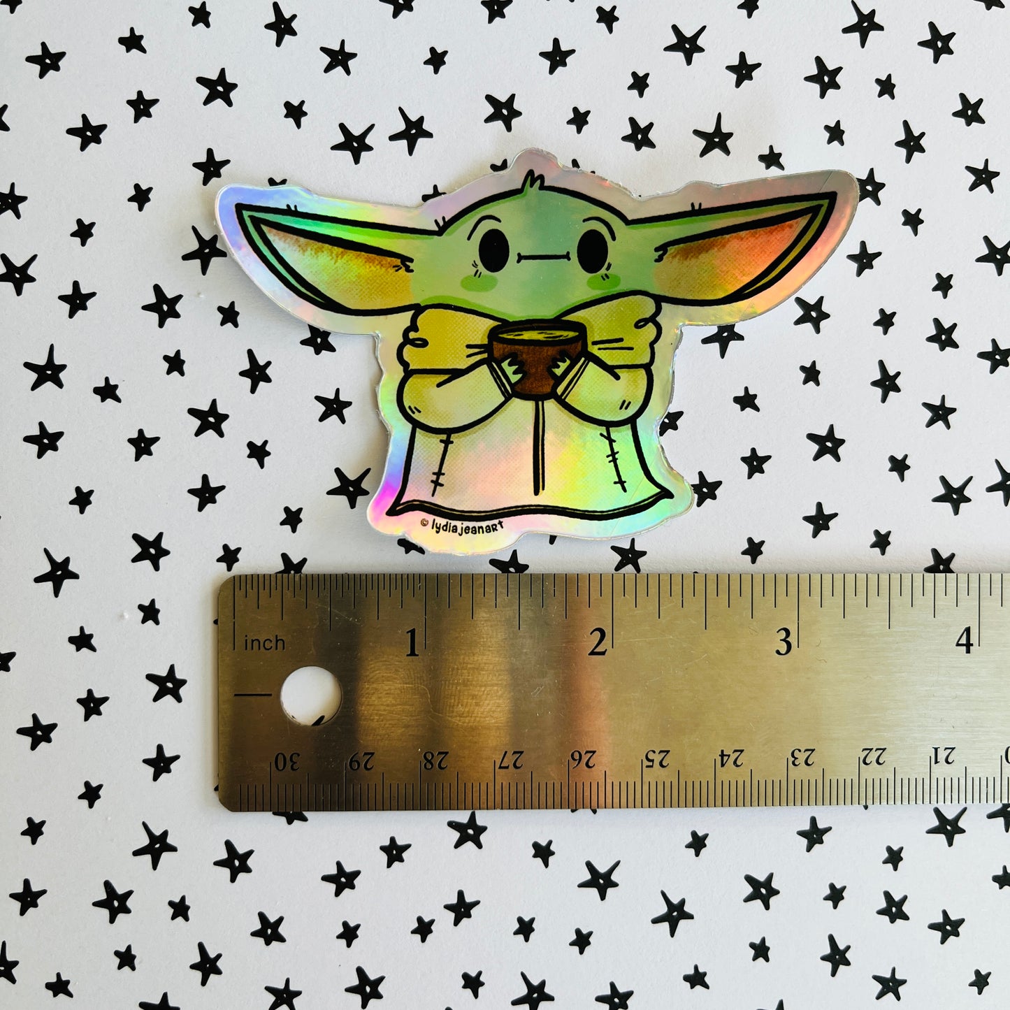 Holographic Space Gremlin Vinyl Sticker