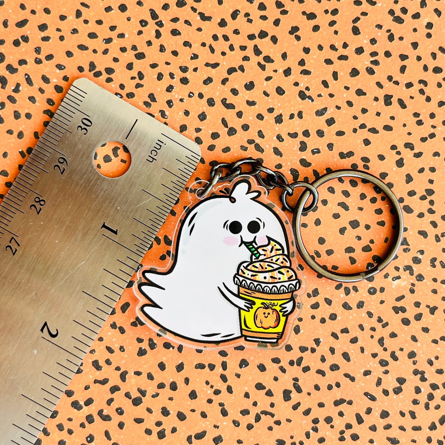 Pumpkin Spice Ghostie Acrylic Keychain
