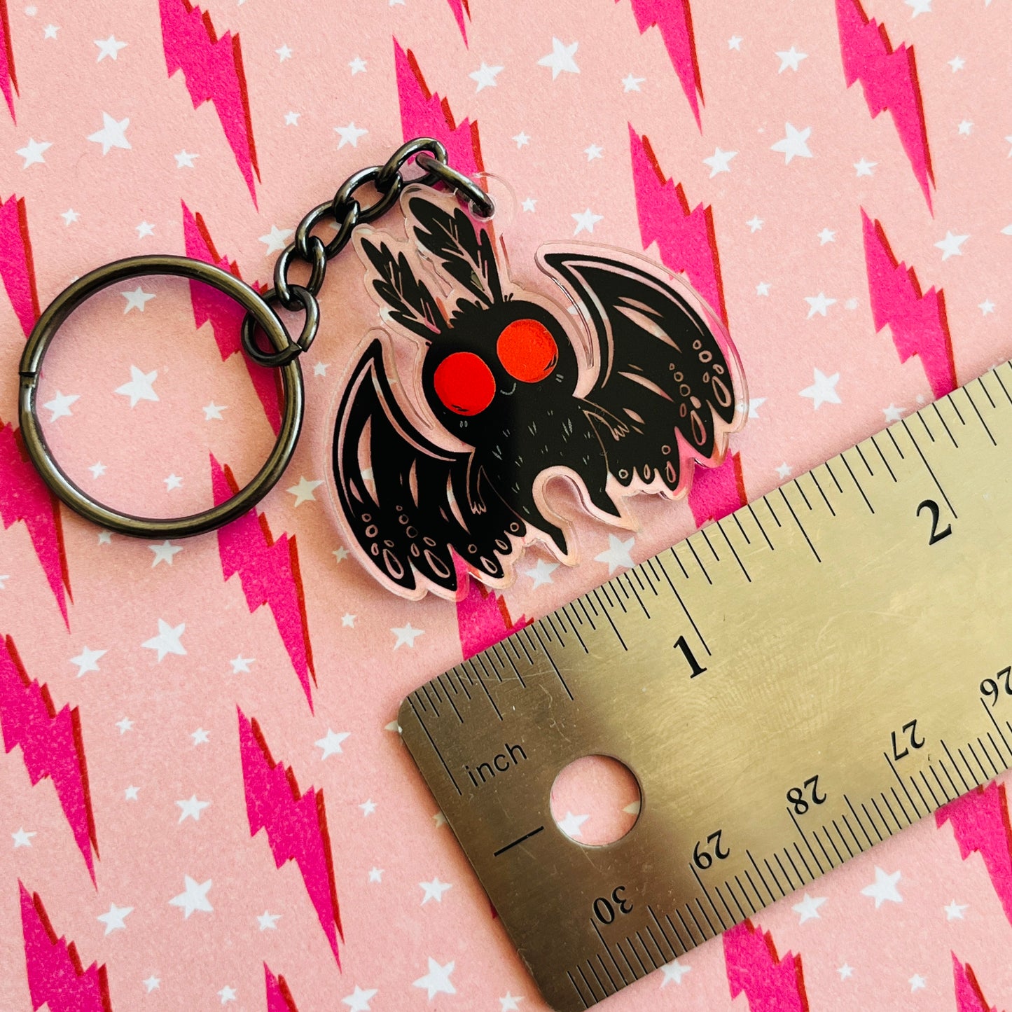 Lil Black Mothman Keychain
