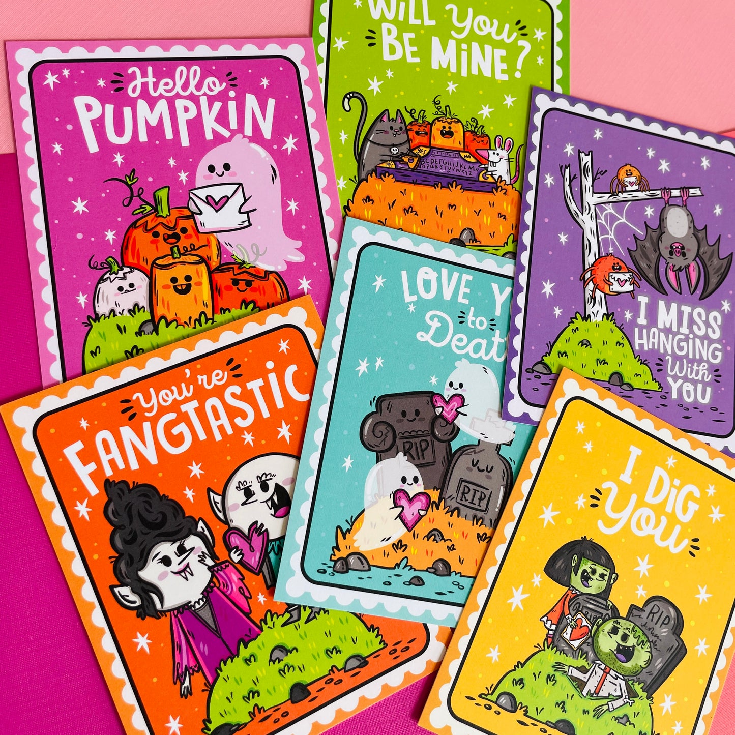 Spooky Valentine's Postcard Set