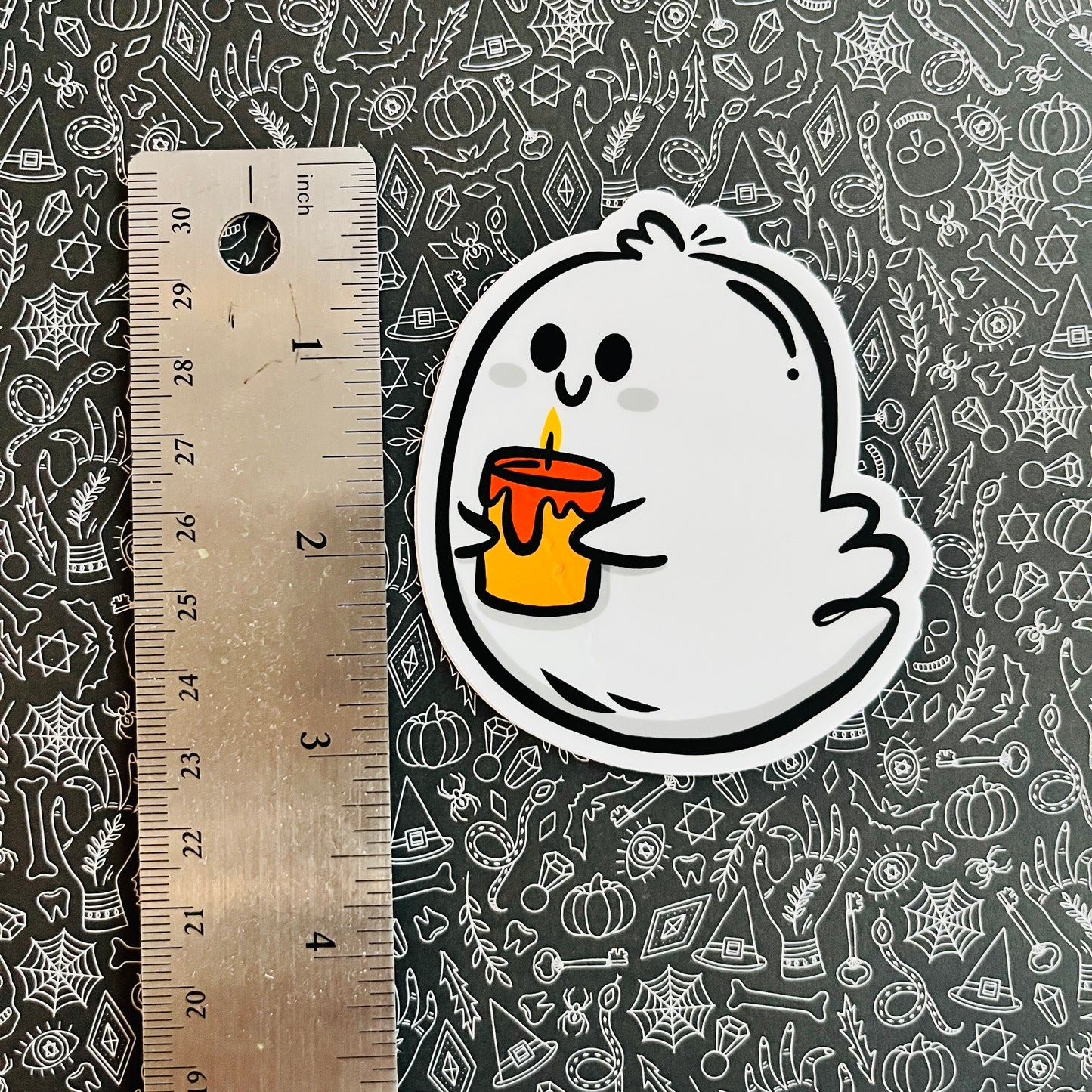 Candle Ghost Vinyl Sticker
