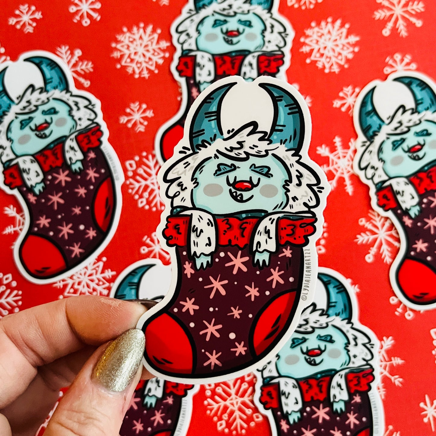 Holiday Yetis Vinyl Sticker Singles or Set