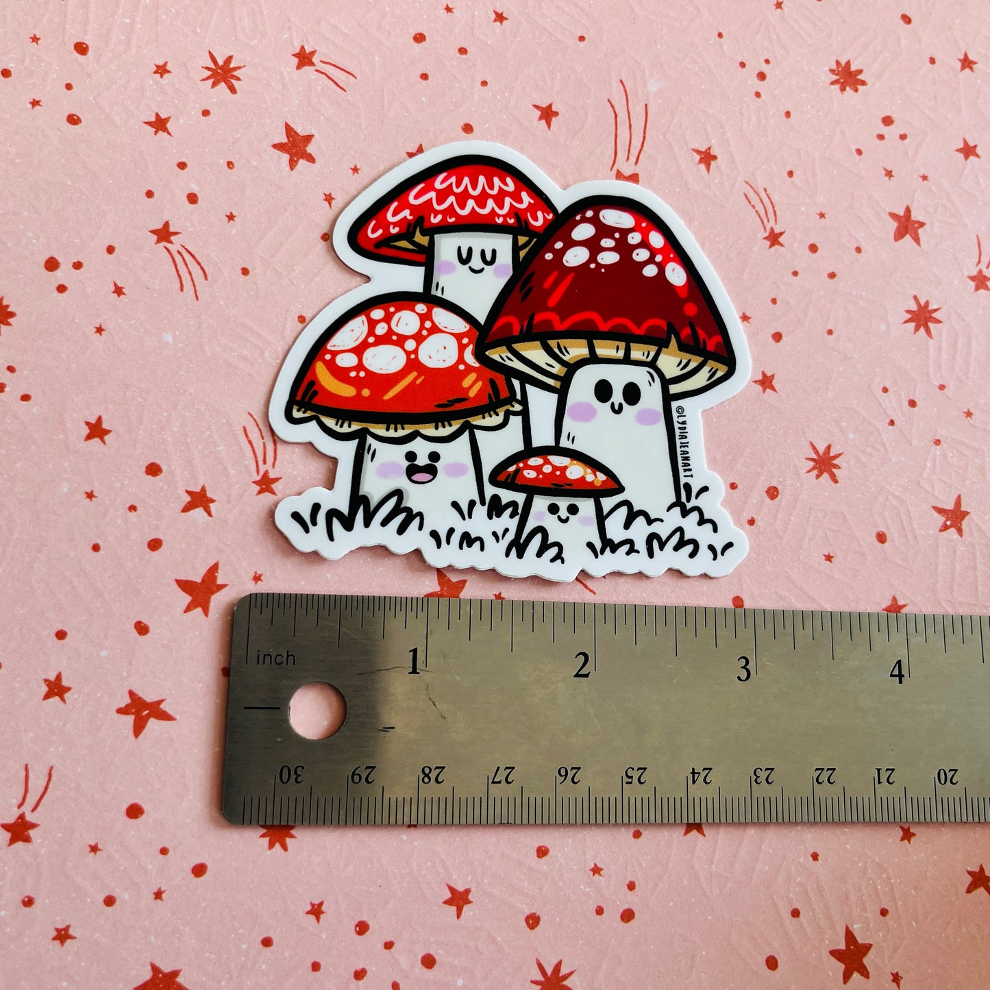 Happy Toadstools Vinyl Sticker