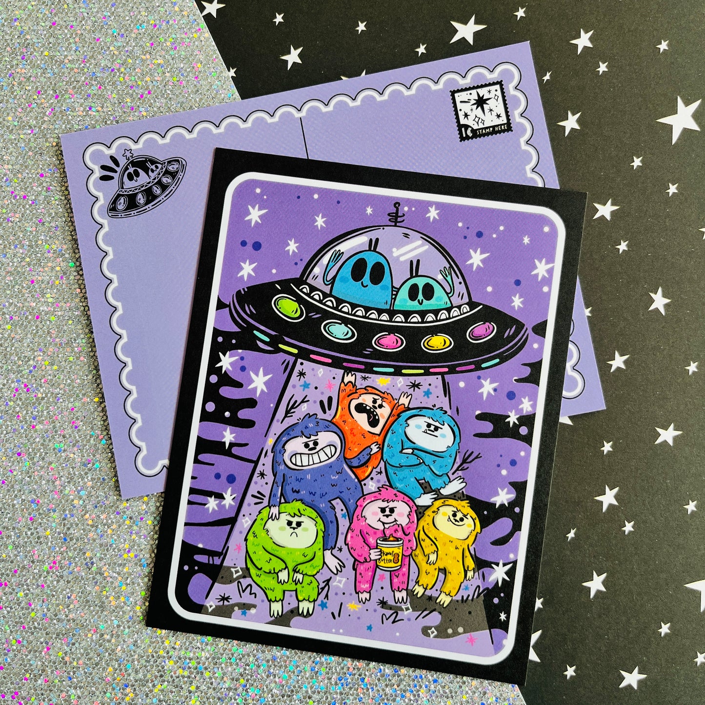Ufos <3 Bigfoot Postcard Set