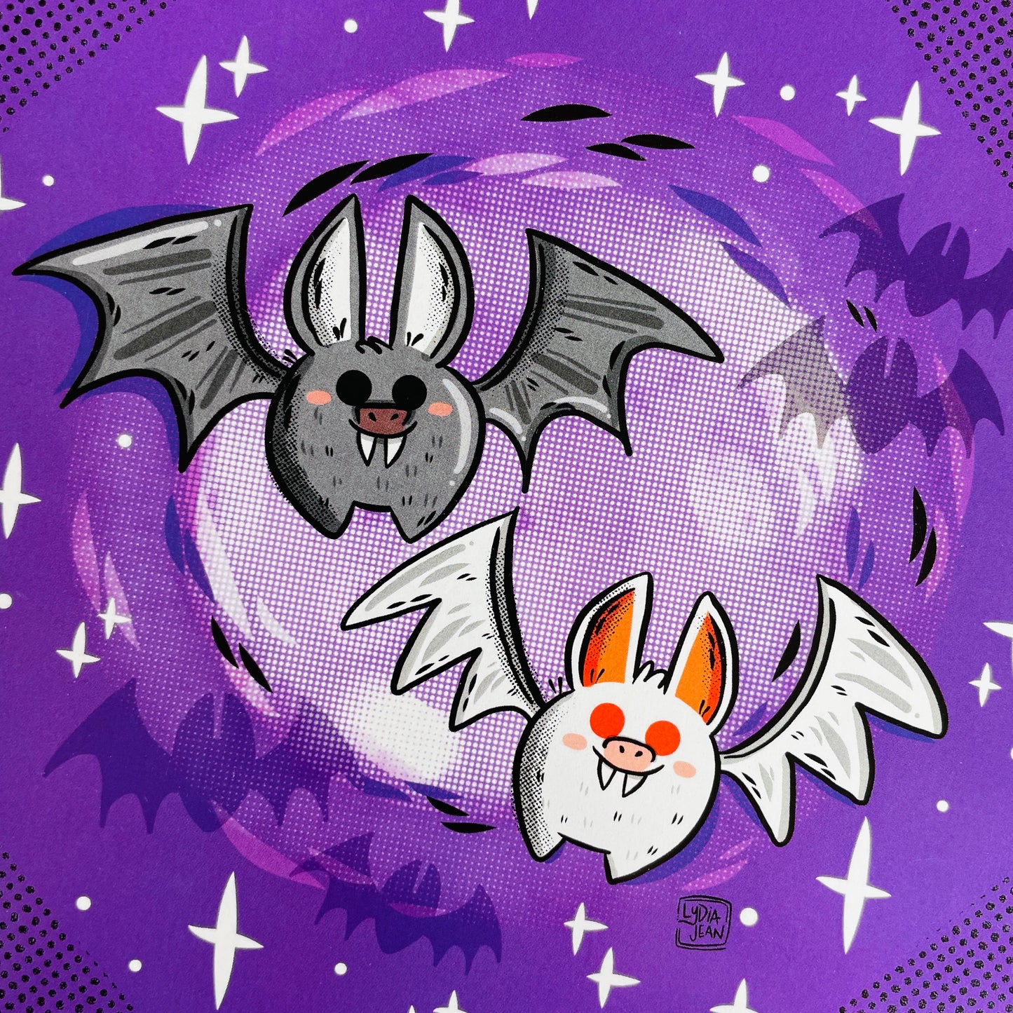 "Night Bats" Art Print