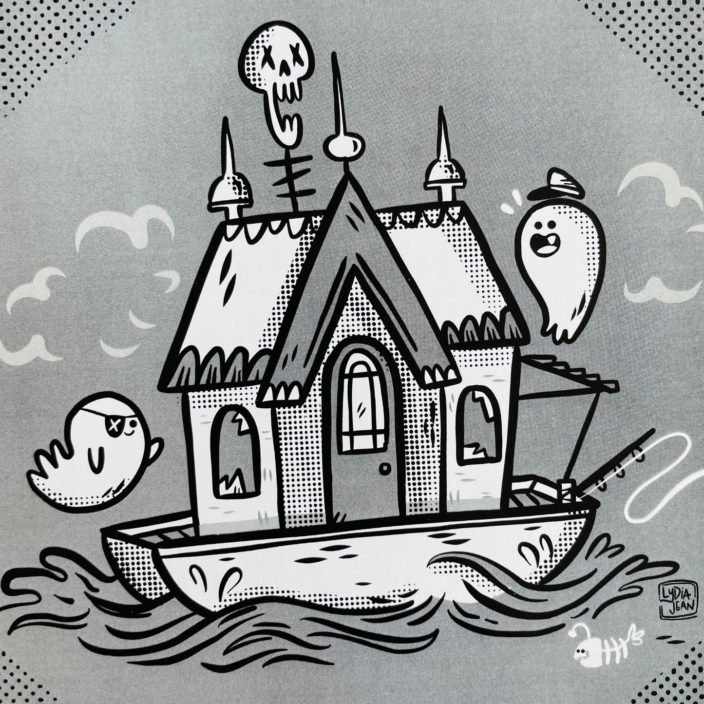 "Ghost Houseboat" Art Print