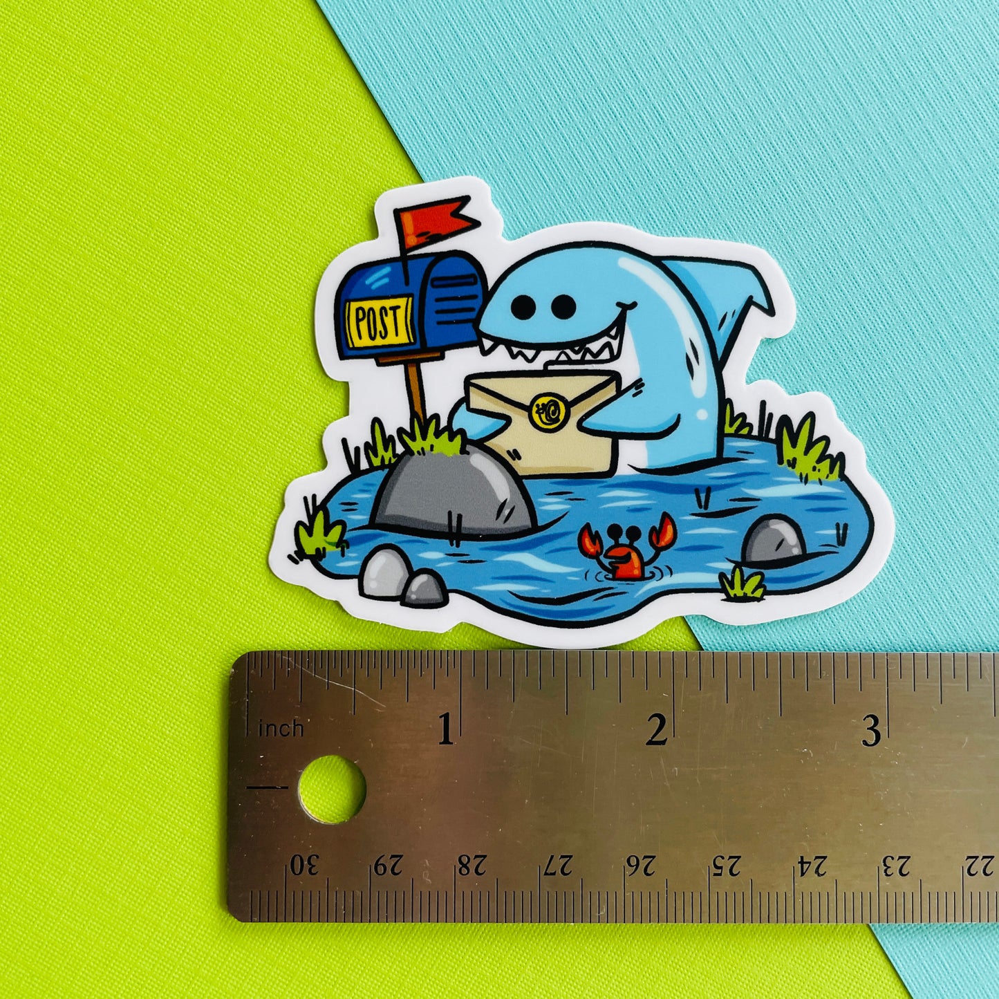 Shark Mail Vinyl Sticker