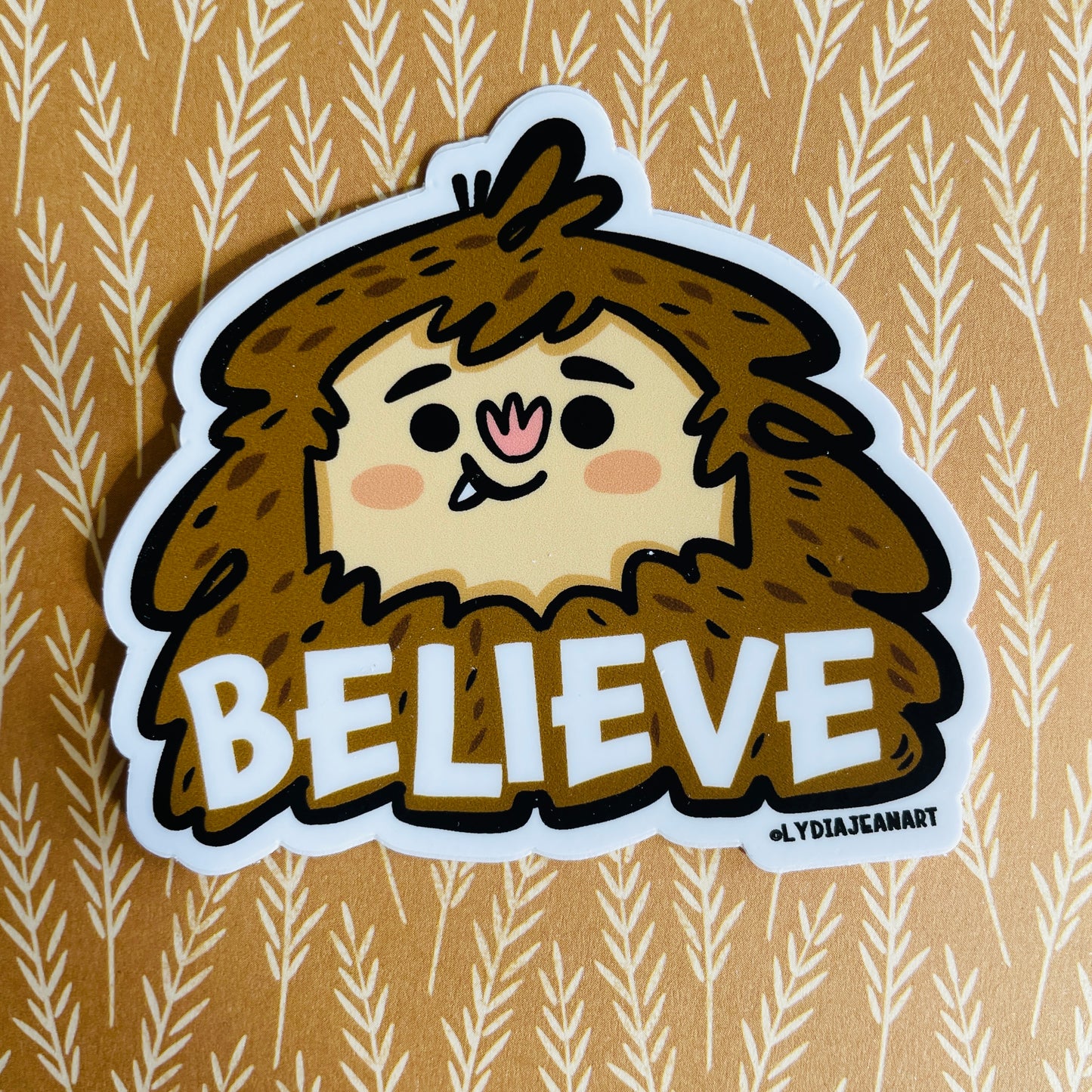 Bigfoot Face Vinyl Sticker