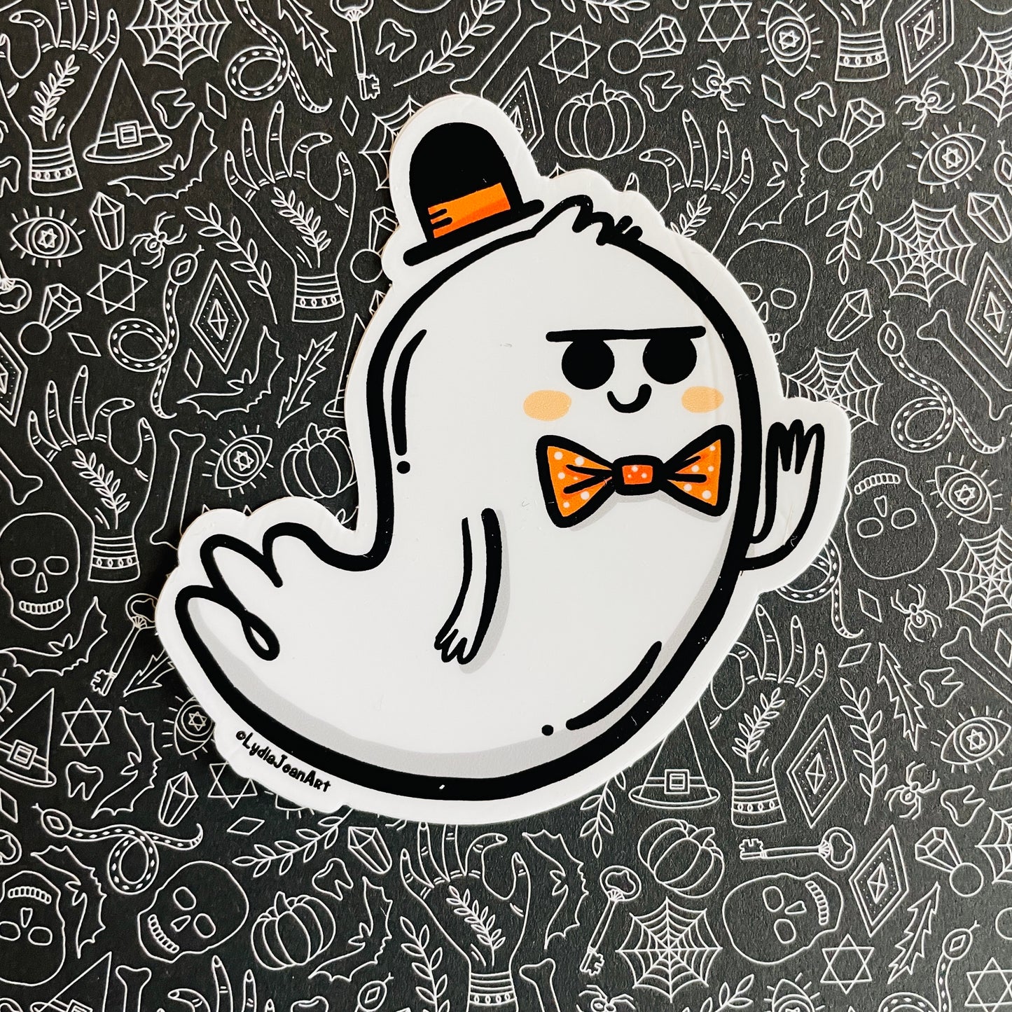 Dapper Ghostie Vinyl Sticker