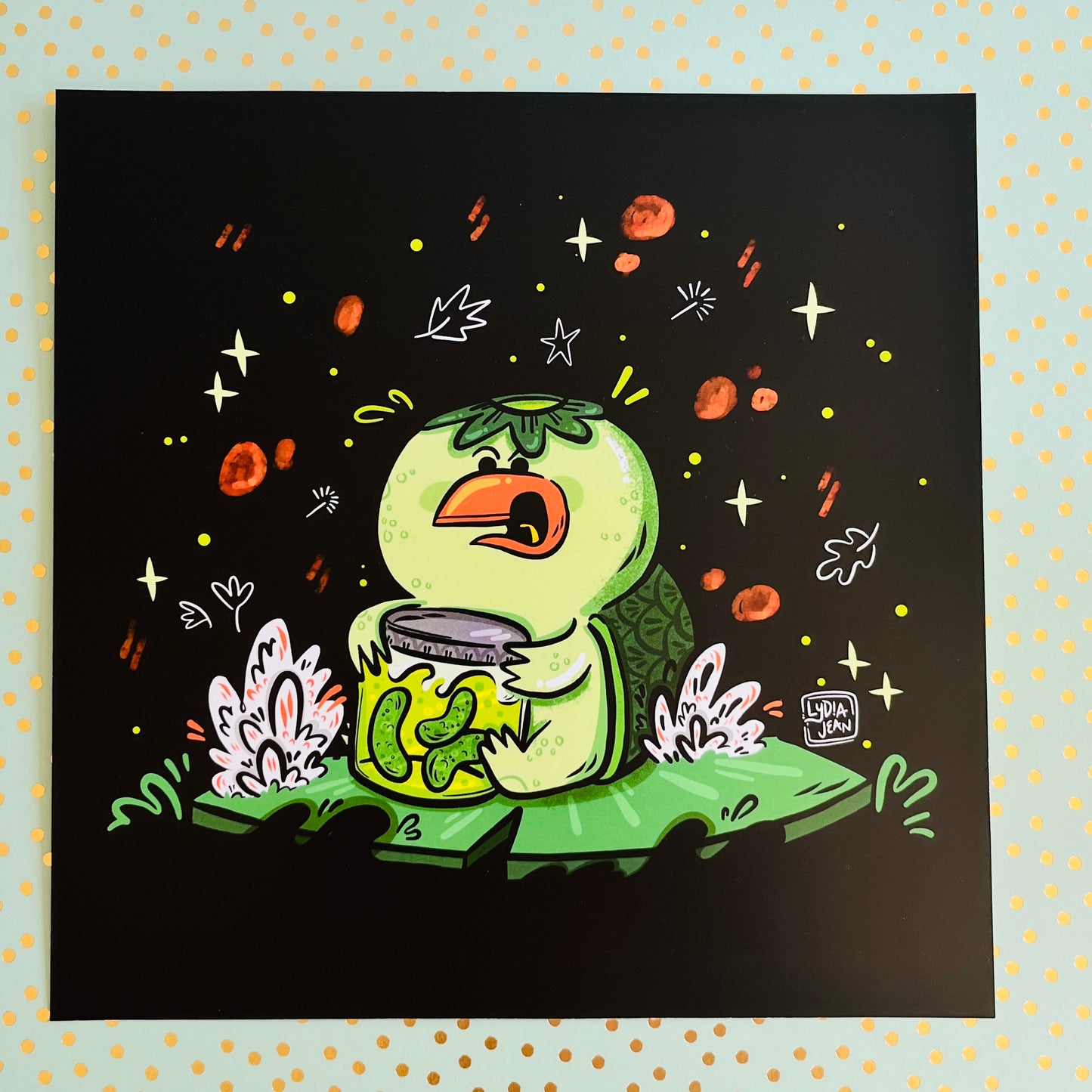 Pickle loving Kappa Art Print