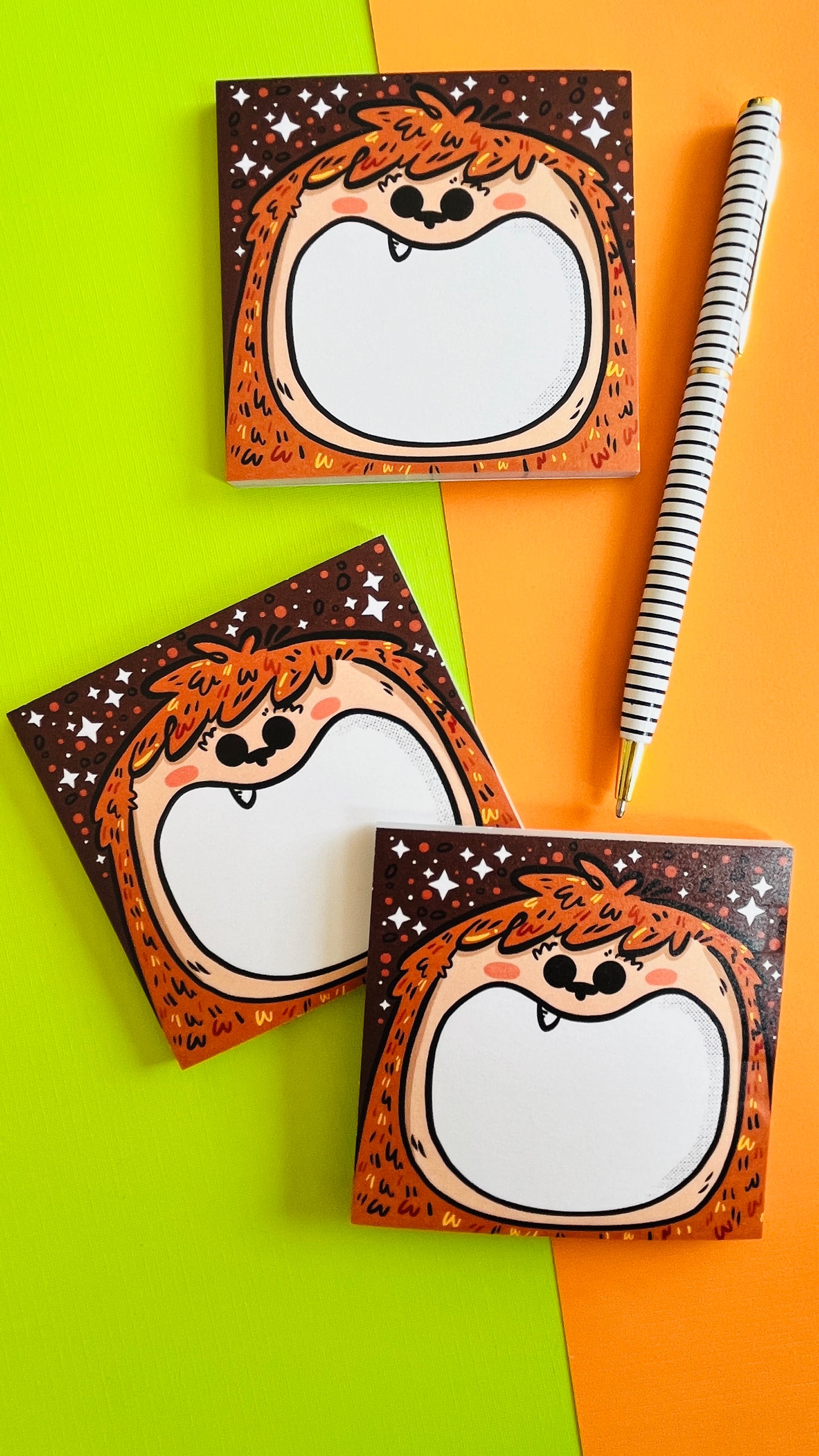 Bigfoot Face Post It Sticky Notes