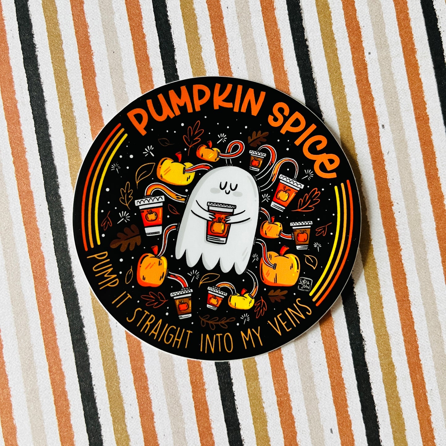 Pumpkin Spice IV Vinyl Sticker