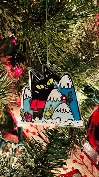 Yule Cat Holiday Ornament