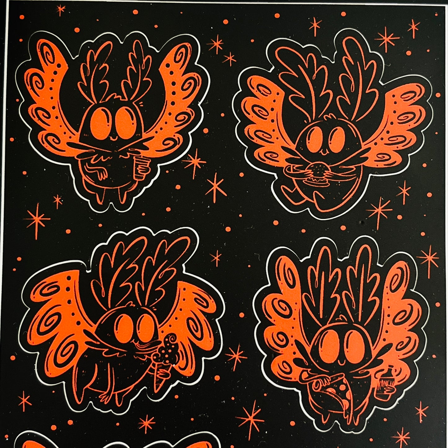 Mothman Loves Snacks Sticker Sheet