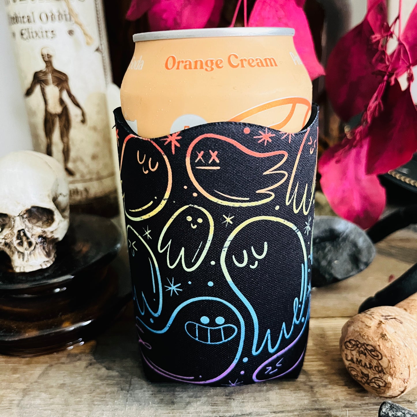 Rainbow Ghost Drink Koozie