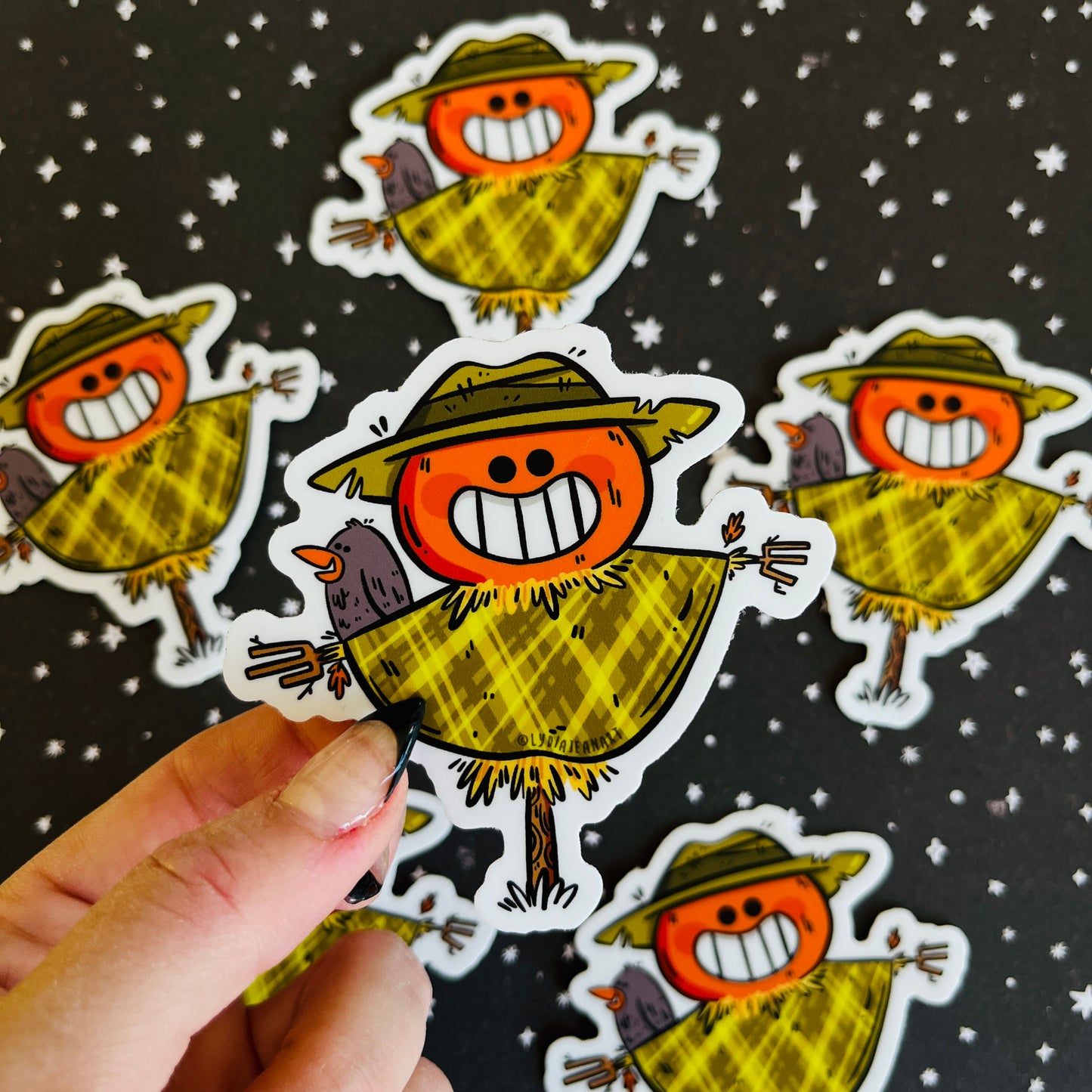 Scarecrow & Pet Crow Vinyl Sticker