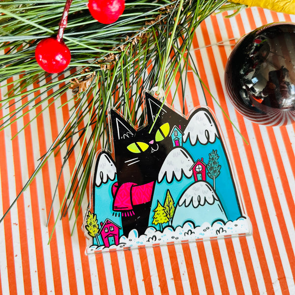 Yule Cat Holiday Ornament