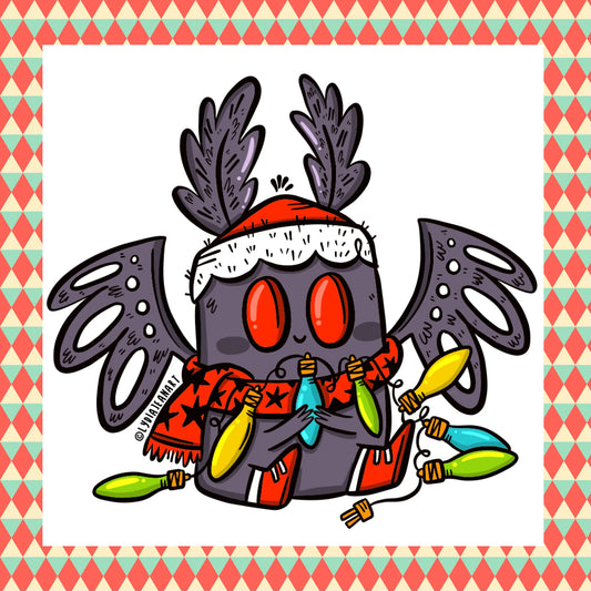 Festive Mothman Art Print