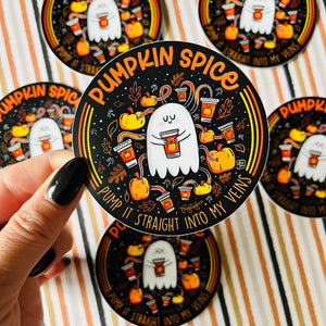 Pumpkin Spice IV Vinyl Sticker